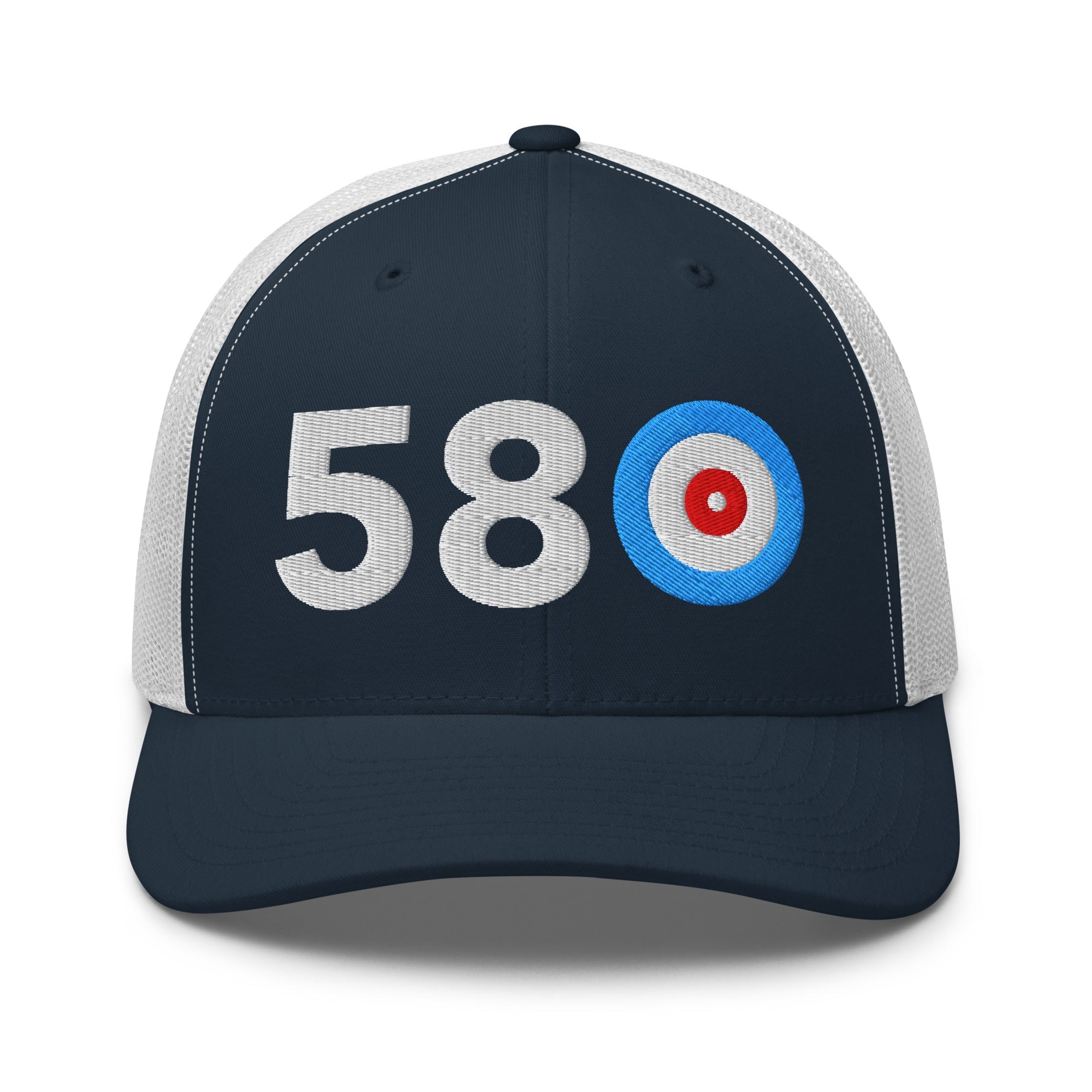 580 AREA CODE - OKLAHOMA Trucker Cap - Broomfitters
