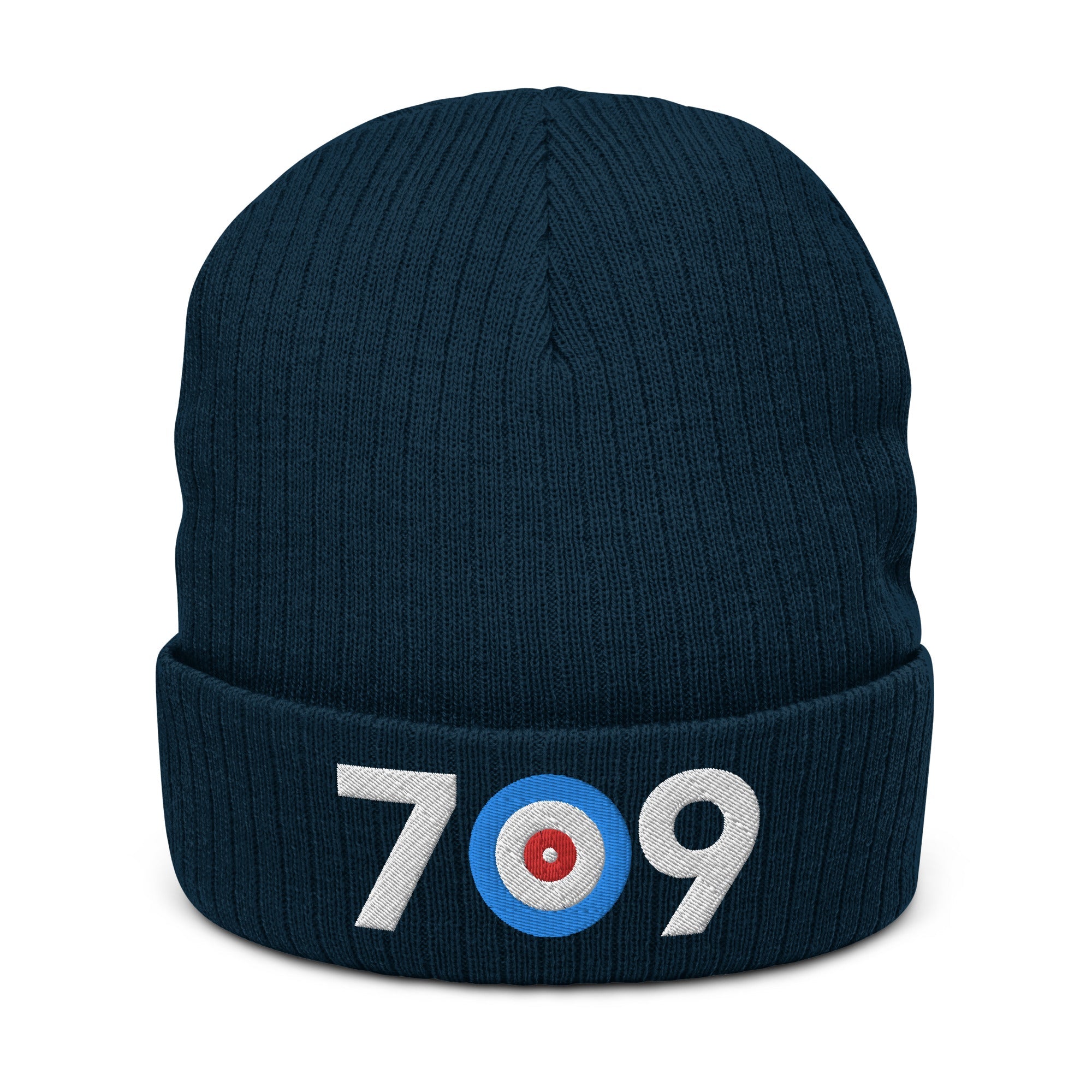 709 New Foundland Area Code Ribbed knit beanie - Broomfitters
