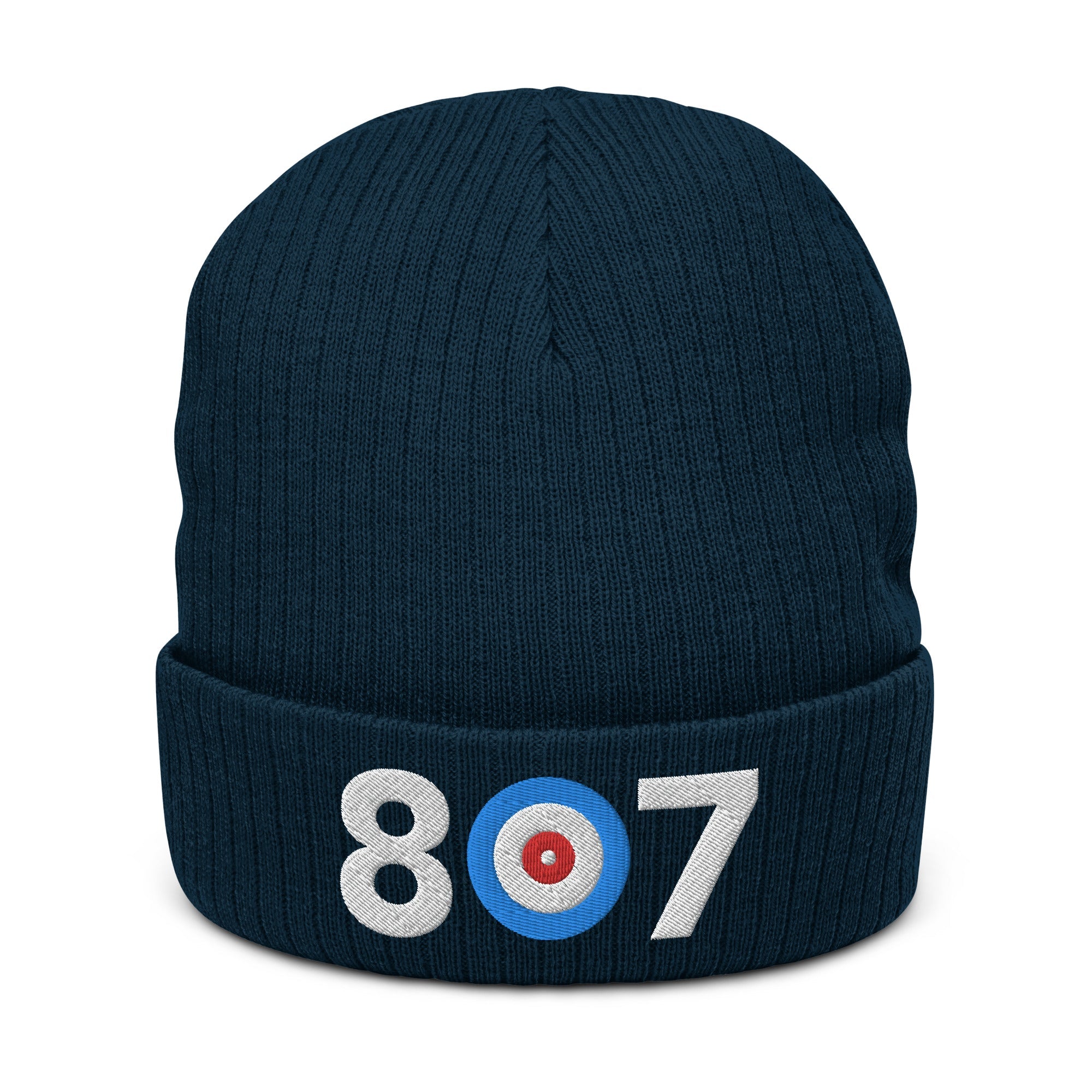 807 Ontario Area Code Ribbed knit beanie - Broomfitters
