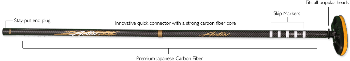 Activ Touring™ Portable Curling Broom Handle - Broomfitters