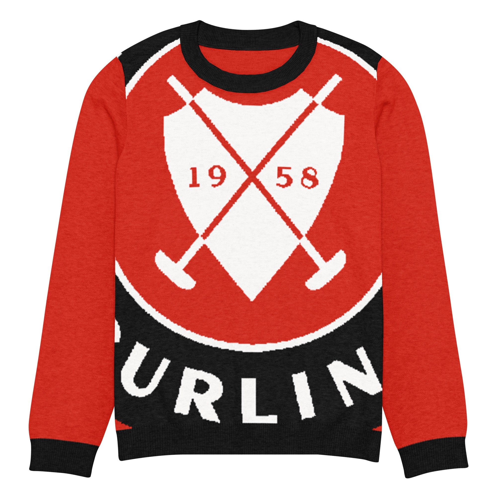 Aksarben Curling Club Knitted crew neck sweater - Broomfitters