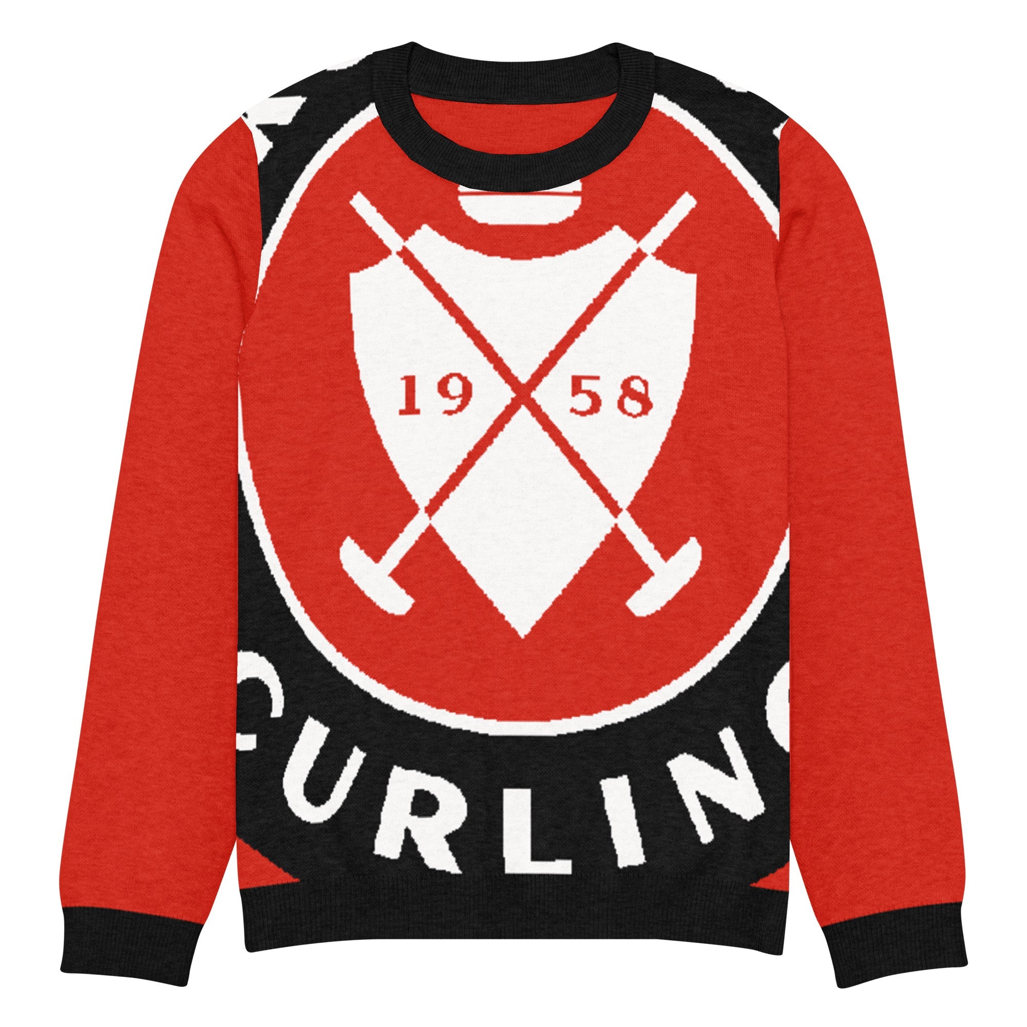 Aksarben Curling Club Knitted crew neck sweater - Broomfitters
