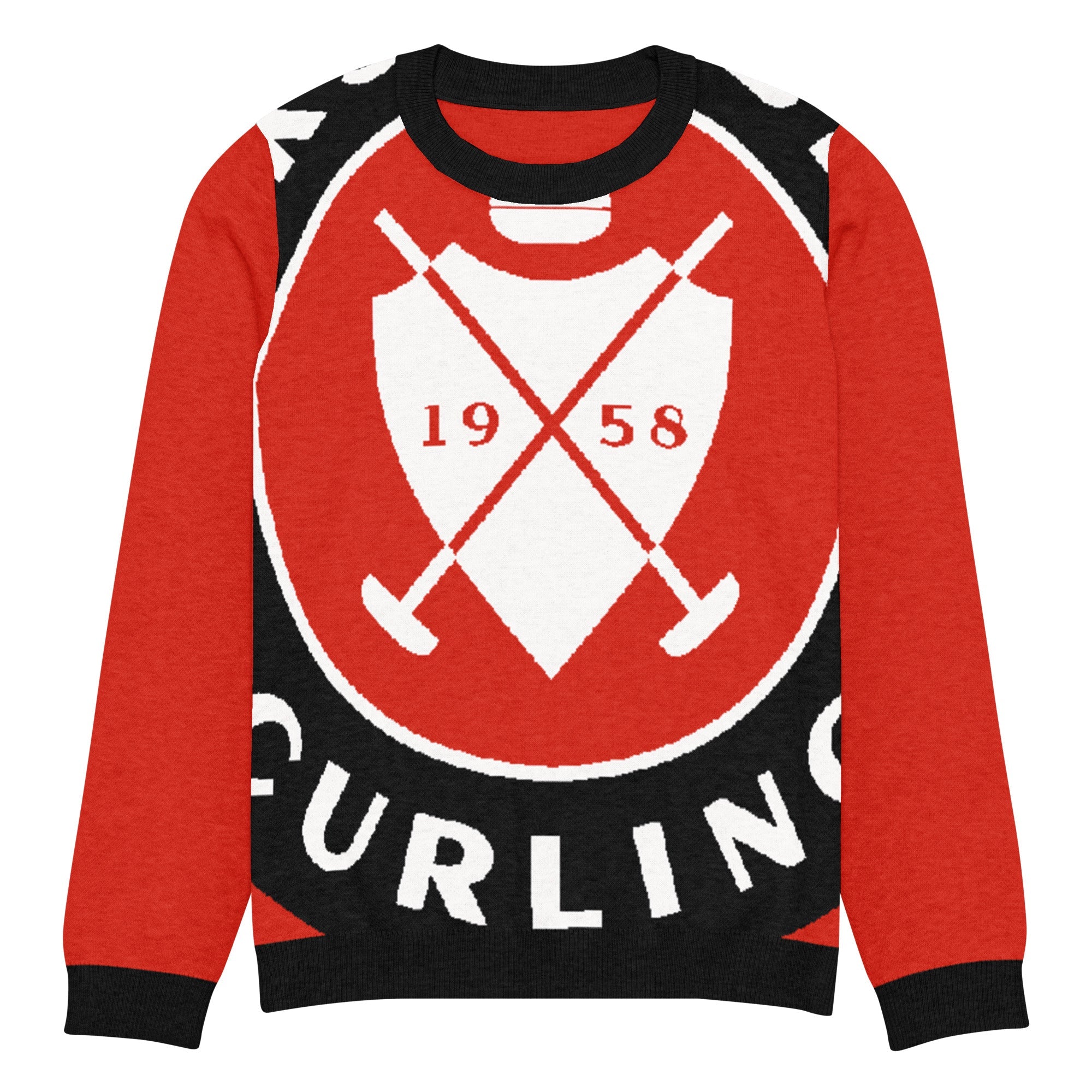 Aksarben Curling Club Knitted crew neck sweater - Broomfitters