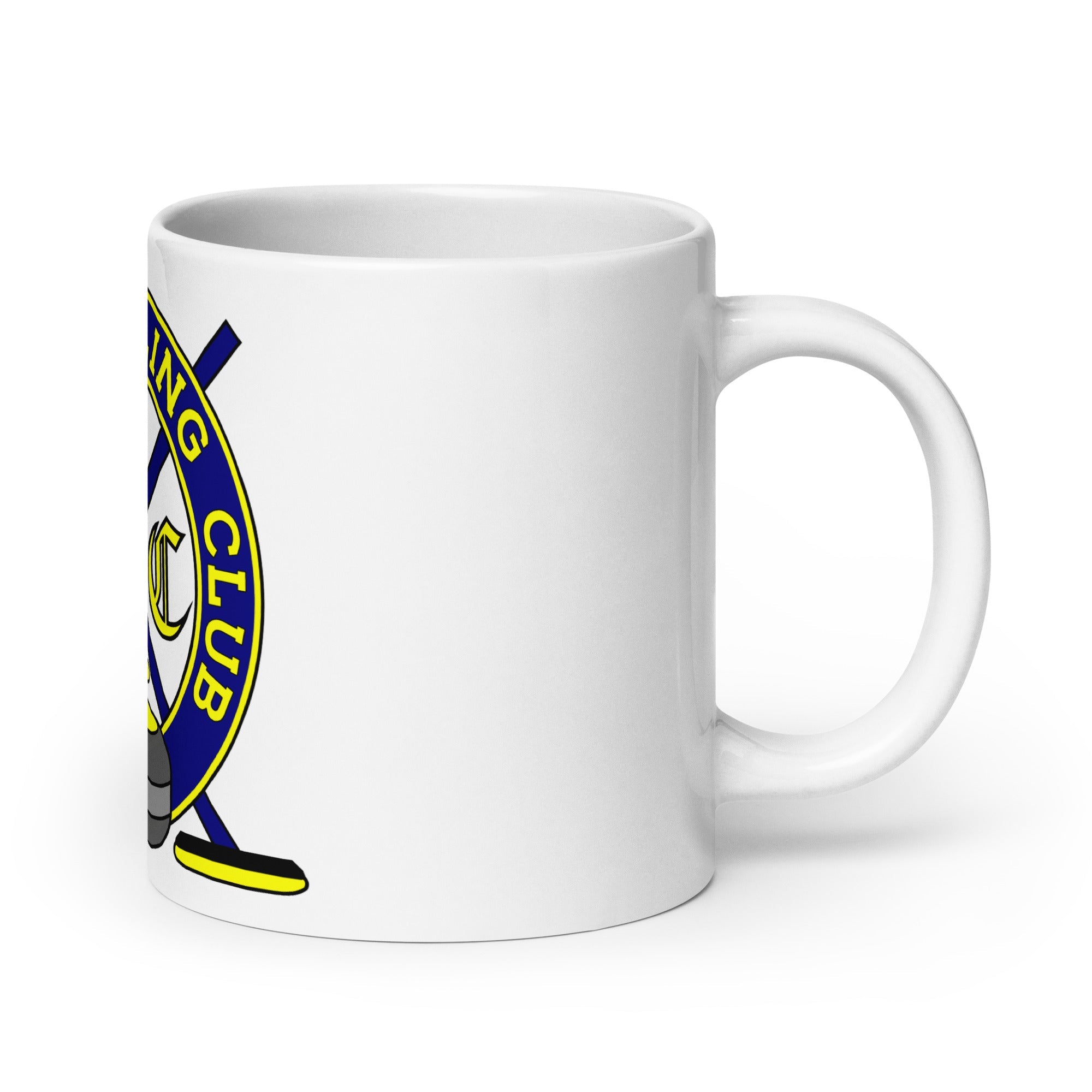 Albany Curling Club White glossy mug - Broomfitters