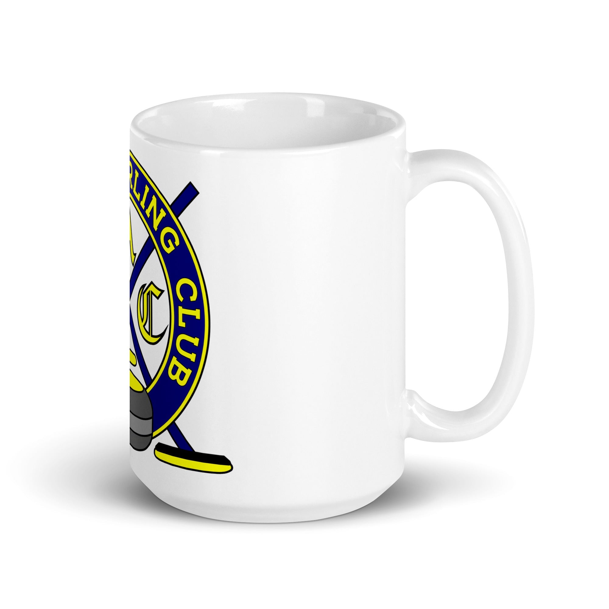 Albany Curling Club White glossy mug - Broomfitters