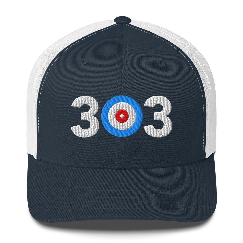 Area Code 303 - Denver, Colorado Curling Club Trucker Cap - Broomfitters
