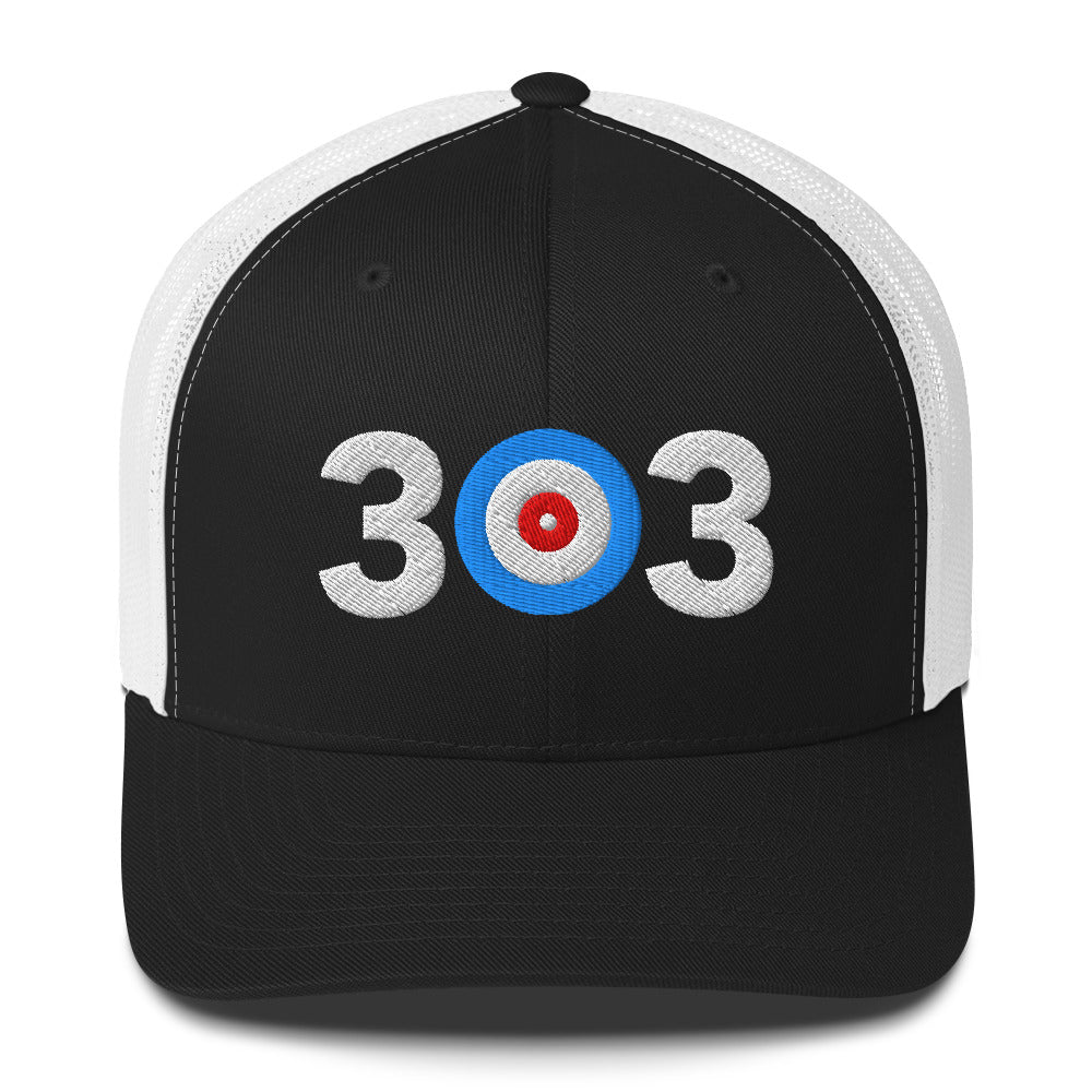 Area Code 303 - Denver, Colorado Curling Club Trucker Cap - Broomfitters