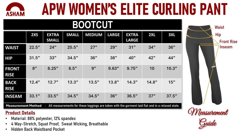 Asham Elite Women's Curling Pants - Broomfitters