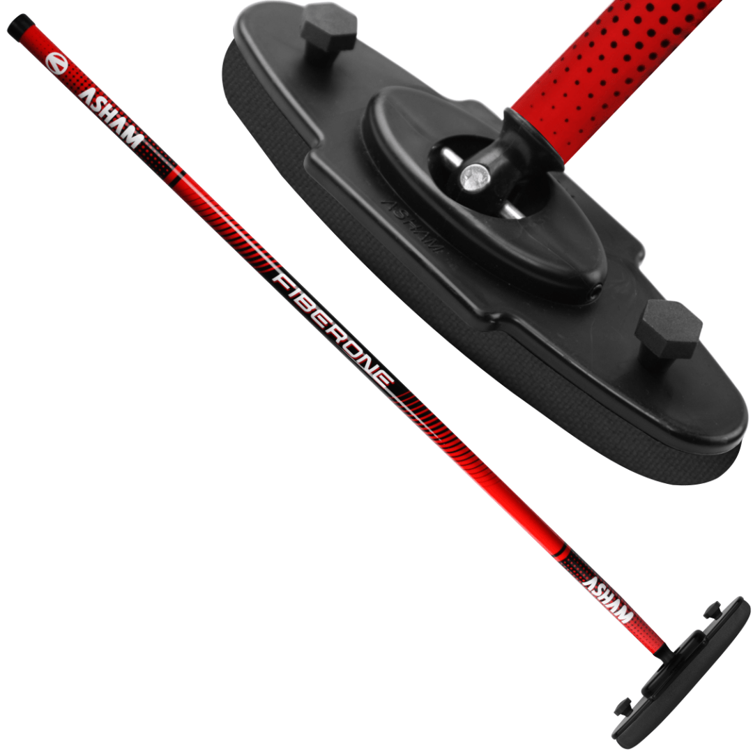 Asham V2 Fiberglass Curling Broom - Broomfitters