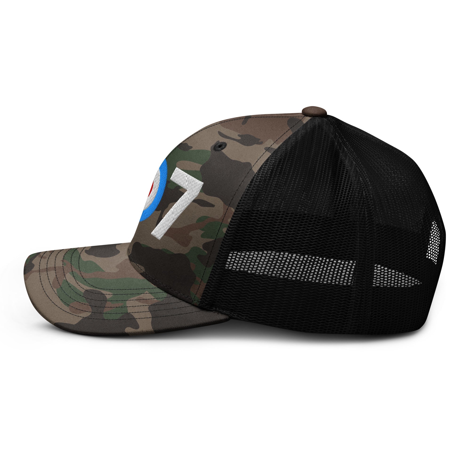 Belfast Curling Area Code 207 - Camouflage trucker hat - Broomfitters