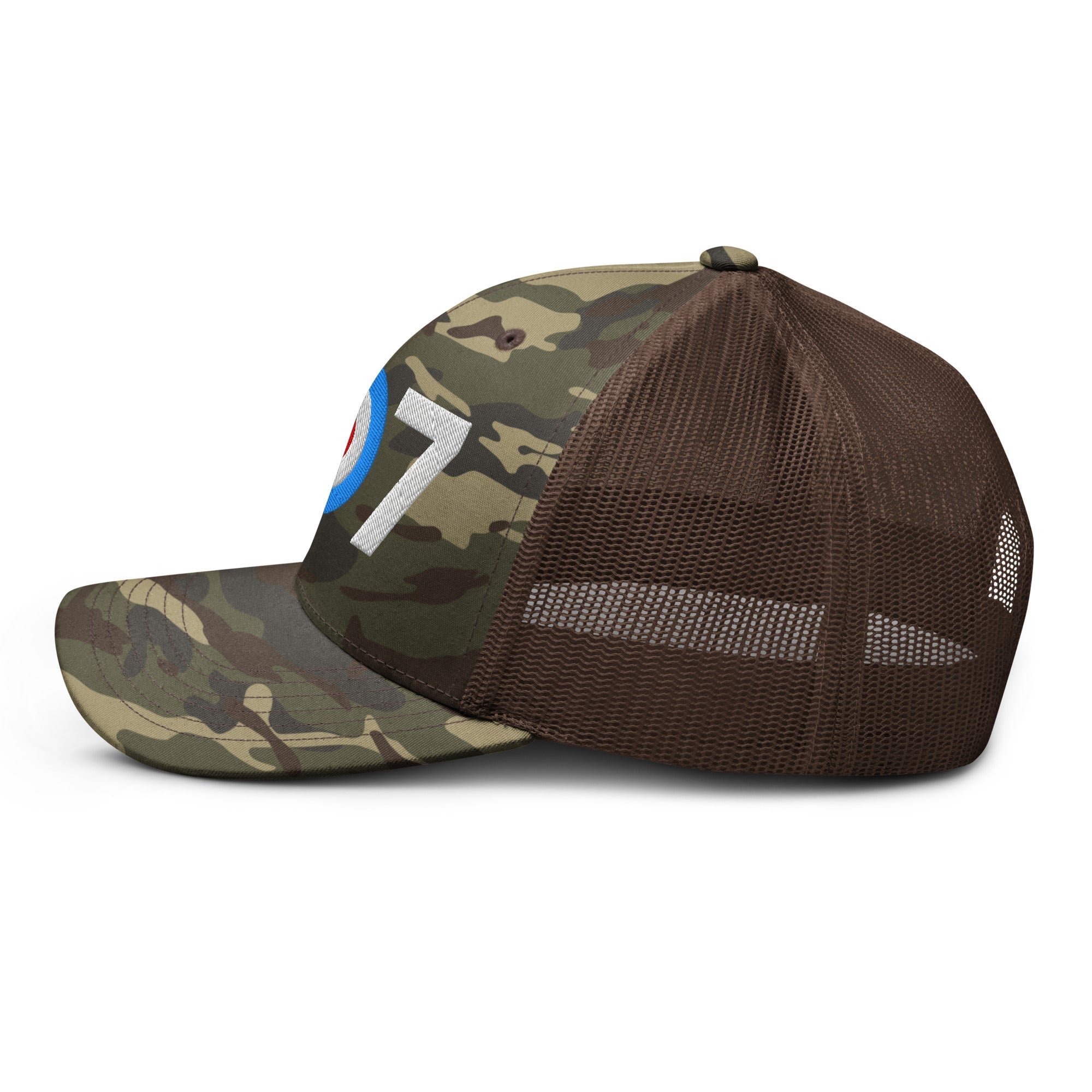 Belfast Curling Area Code 207 - Camouflage trucker hat - Broomfitters