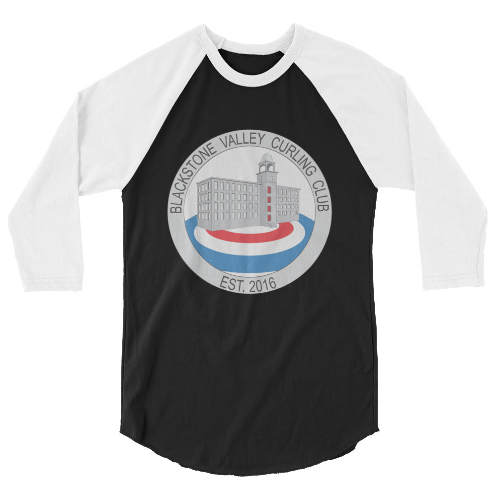 Blackstone Valley Curling Club 3/4 sleeve raglan shirt - Broomfitters