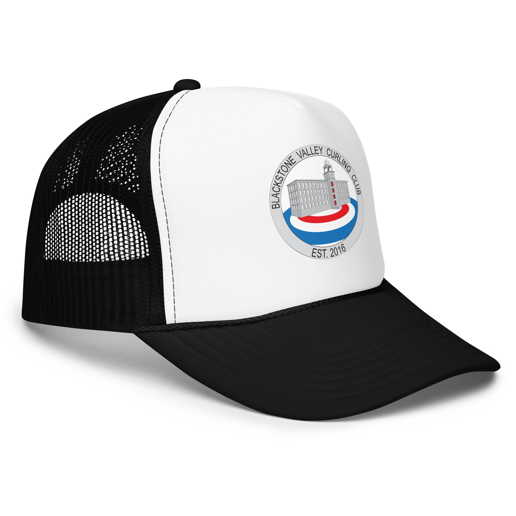 Blackstone Valley Curling Club Foam trucker hat - Broomfitters