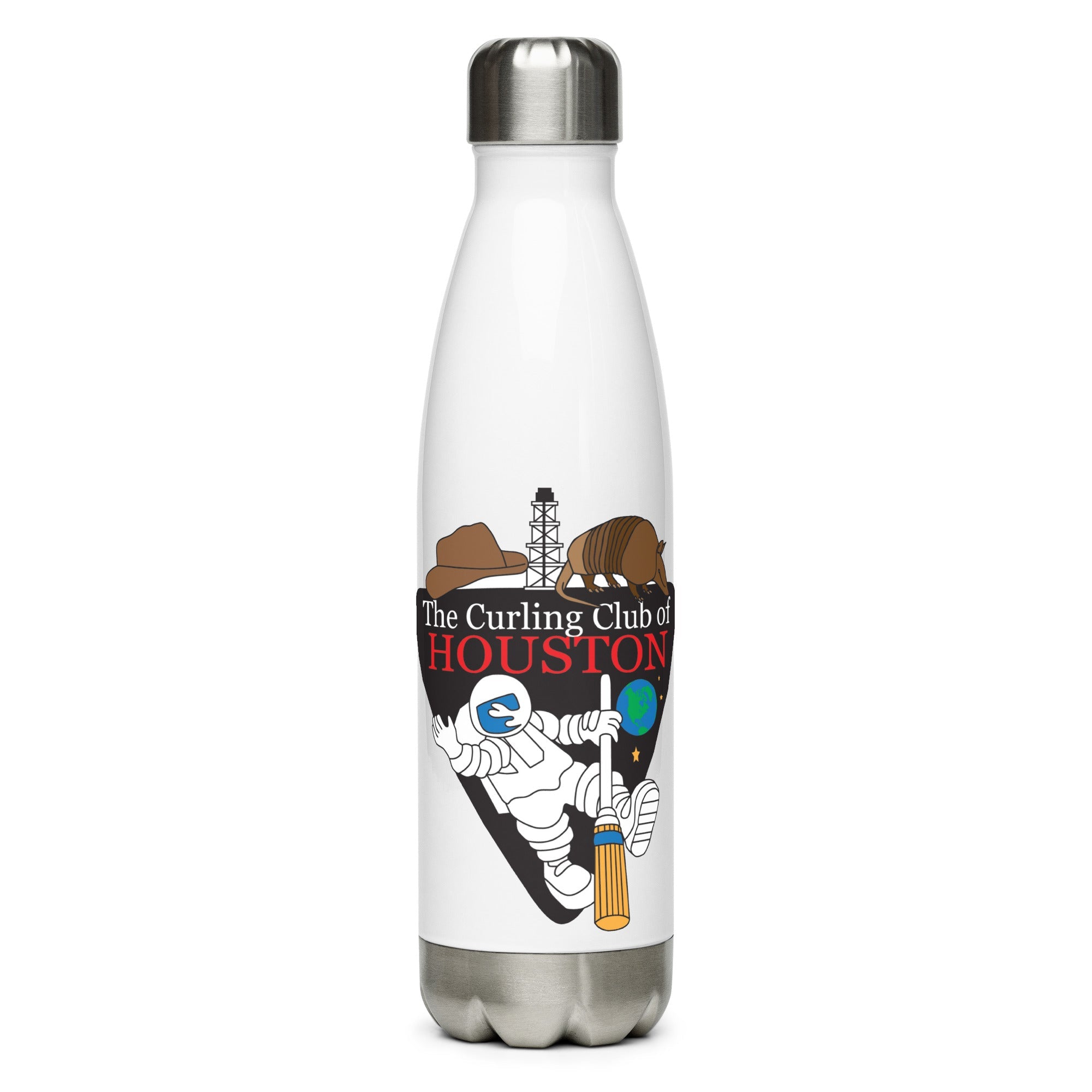 Curling Club of Houston stainless steel water bottle - Broomfitters
