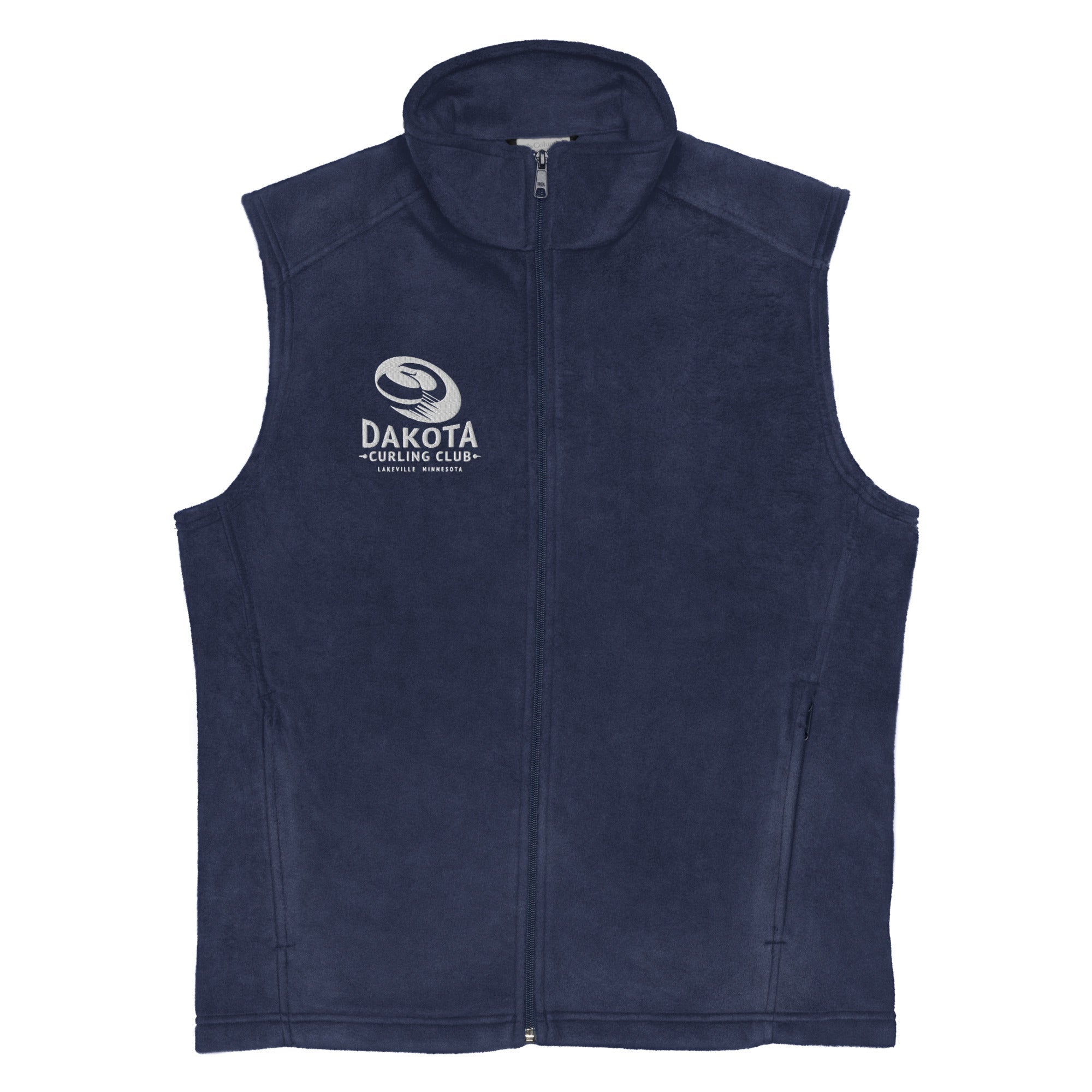 Dakota Curling Club Men’s Columbia fleece vest - Broomfitters