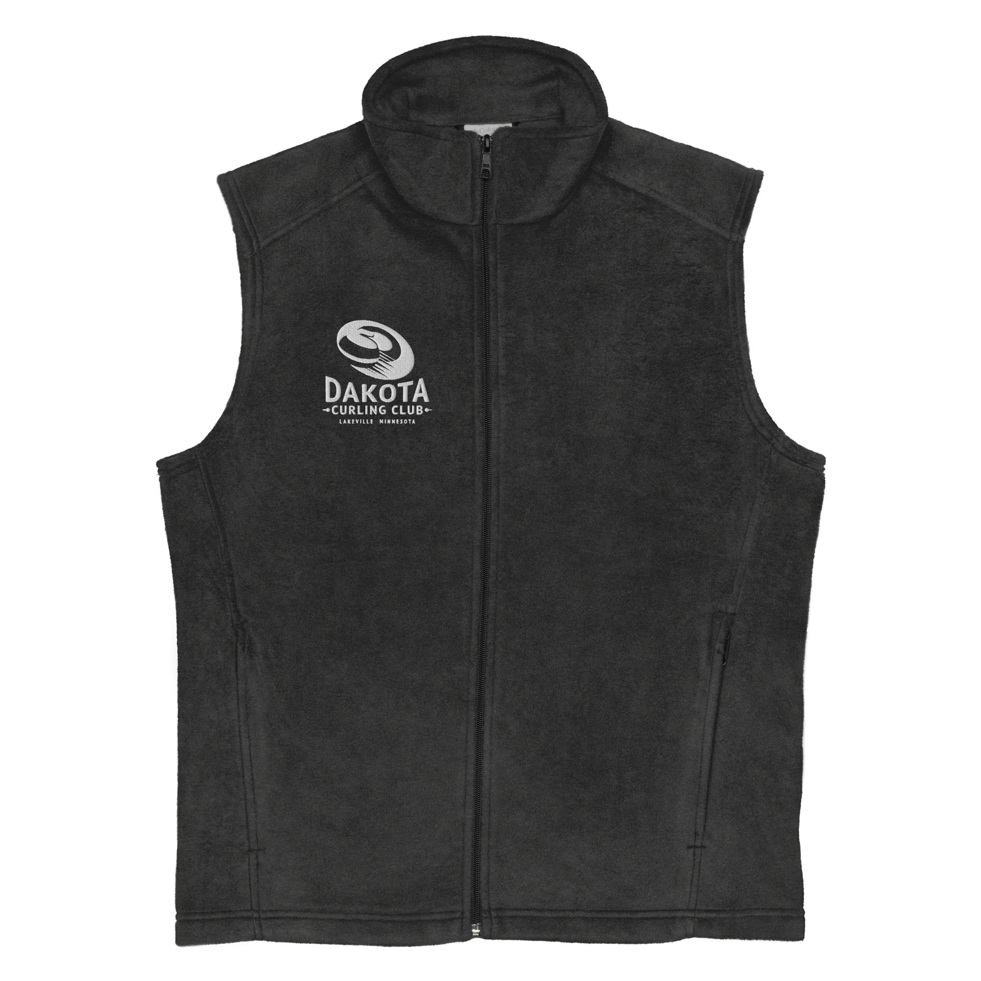 Dakota Curling Club Men’s Columbia fleece vest - Broomfitters