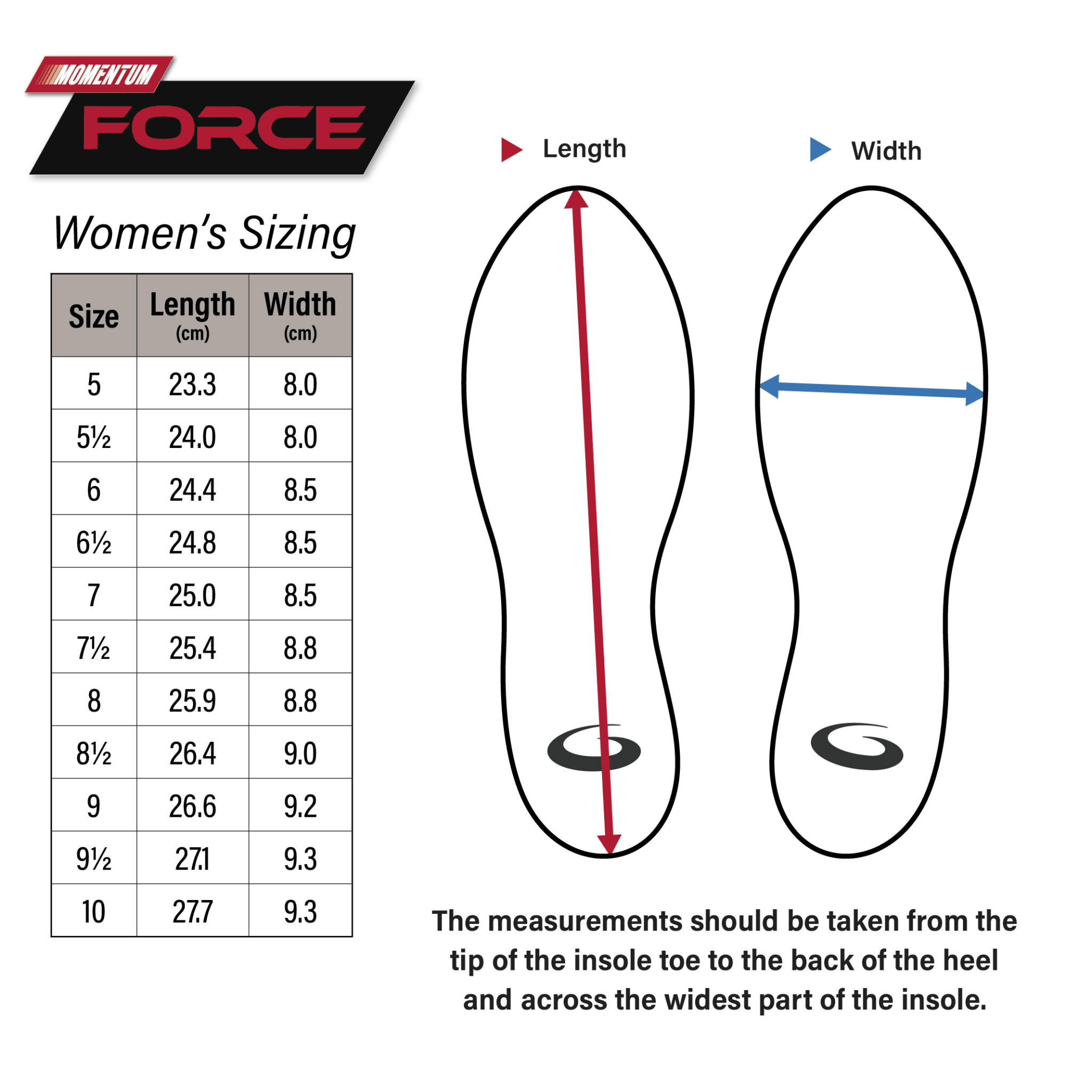 Goldline Women's Momentum Force Curling Shoes - Broomfitters