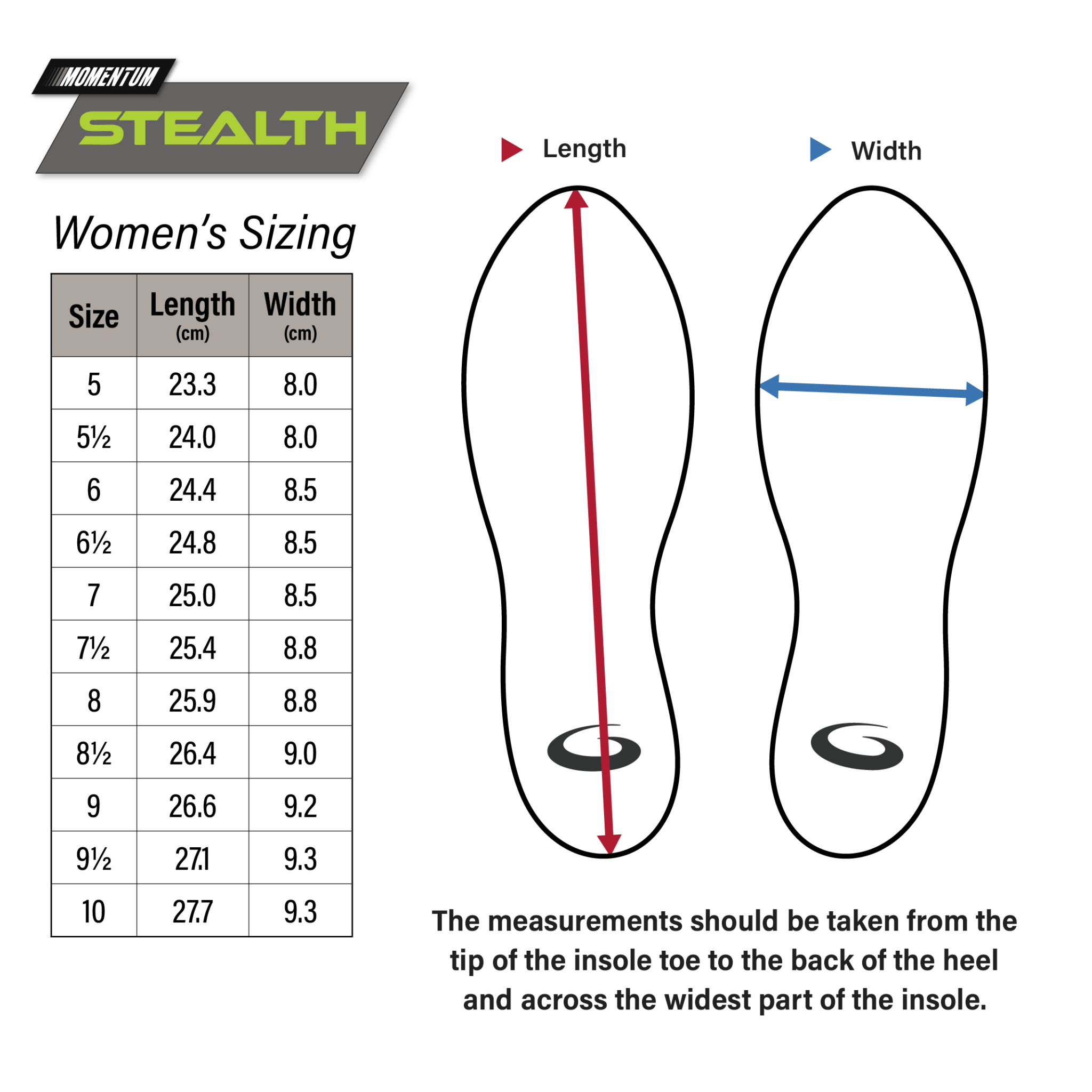 Goldline Women's Momentum Stealth Curling Shoes - Broomfitters