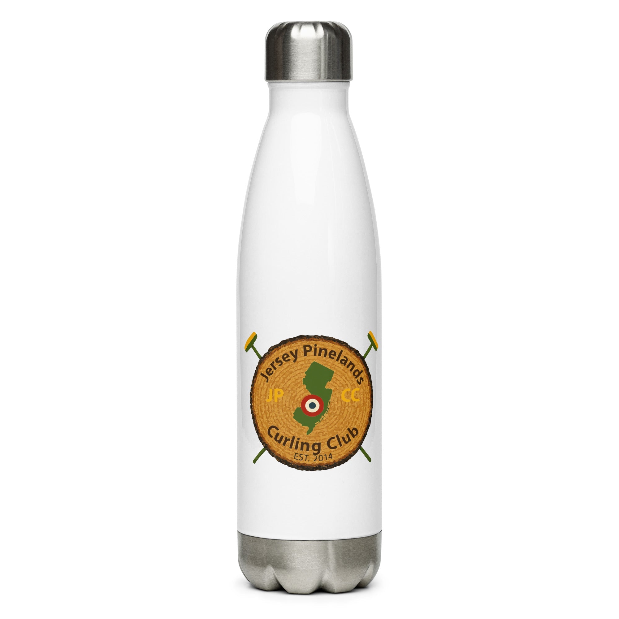 Jersey Pinelands Curling Club Stainless steel water bottle - Broomfitters