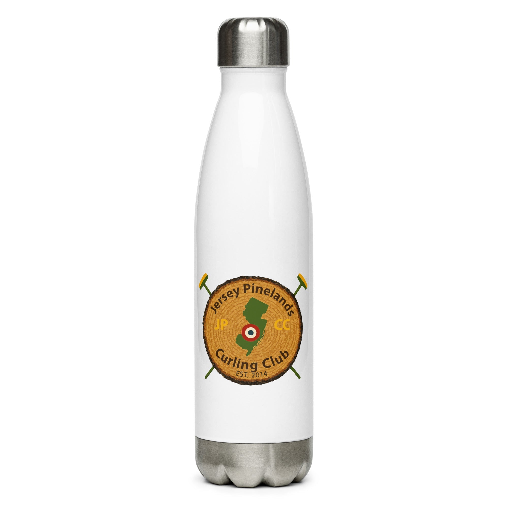 Jersey Pinelands Curling Club Stainless steel water bottle - Broomfitters
