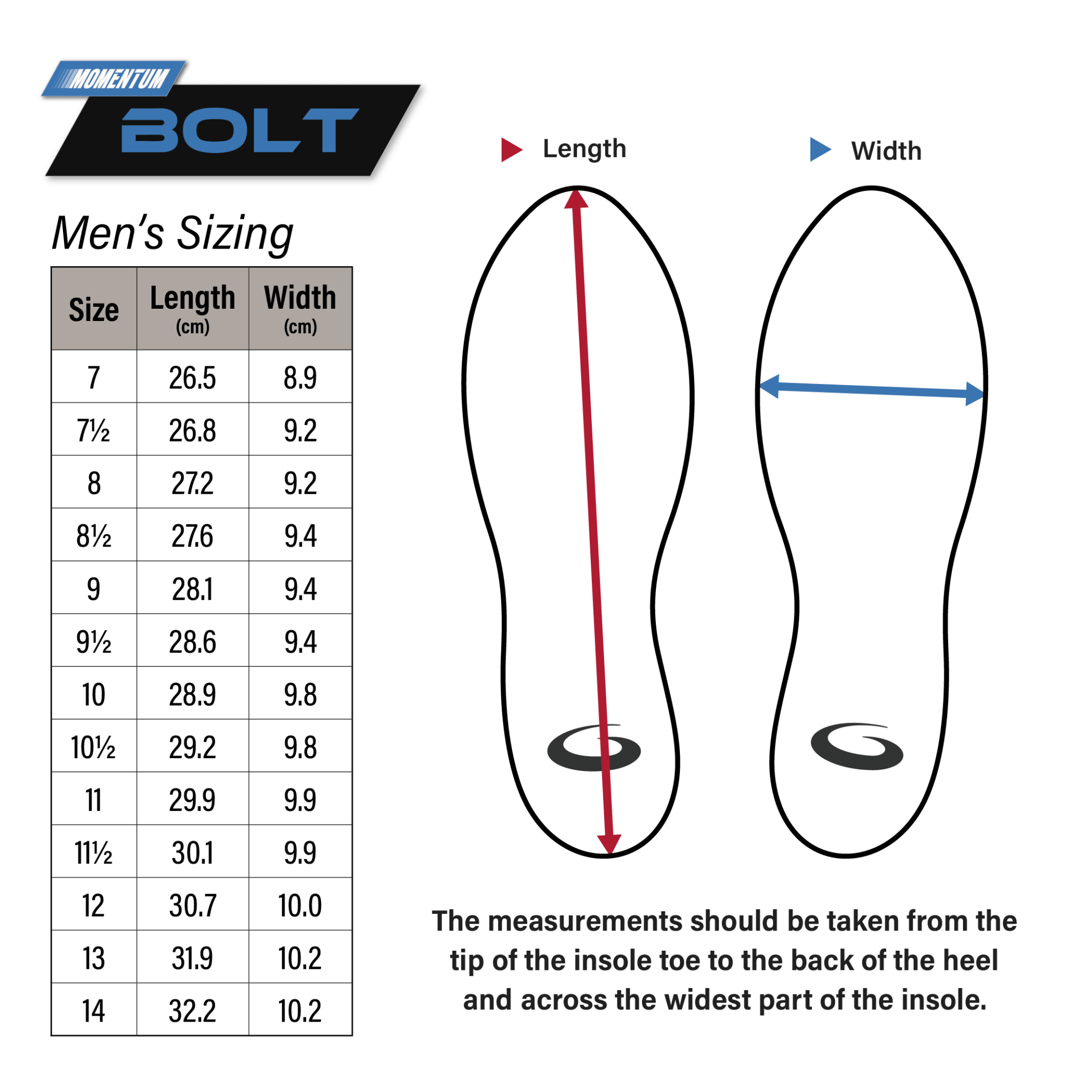 Men's Momentum Bolt Shoes - Broomfitters