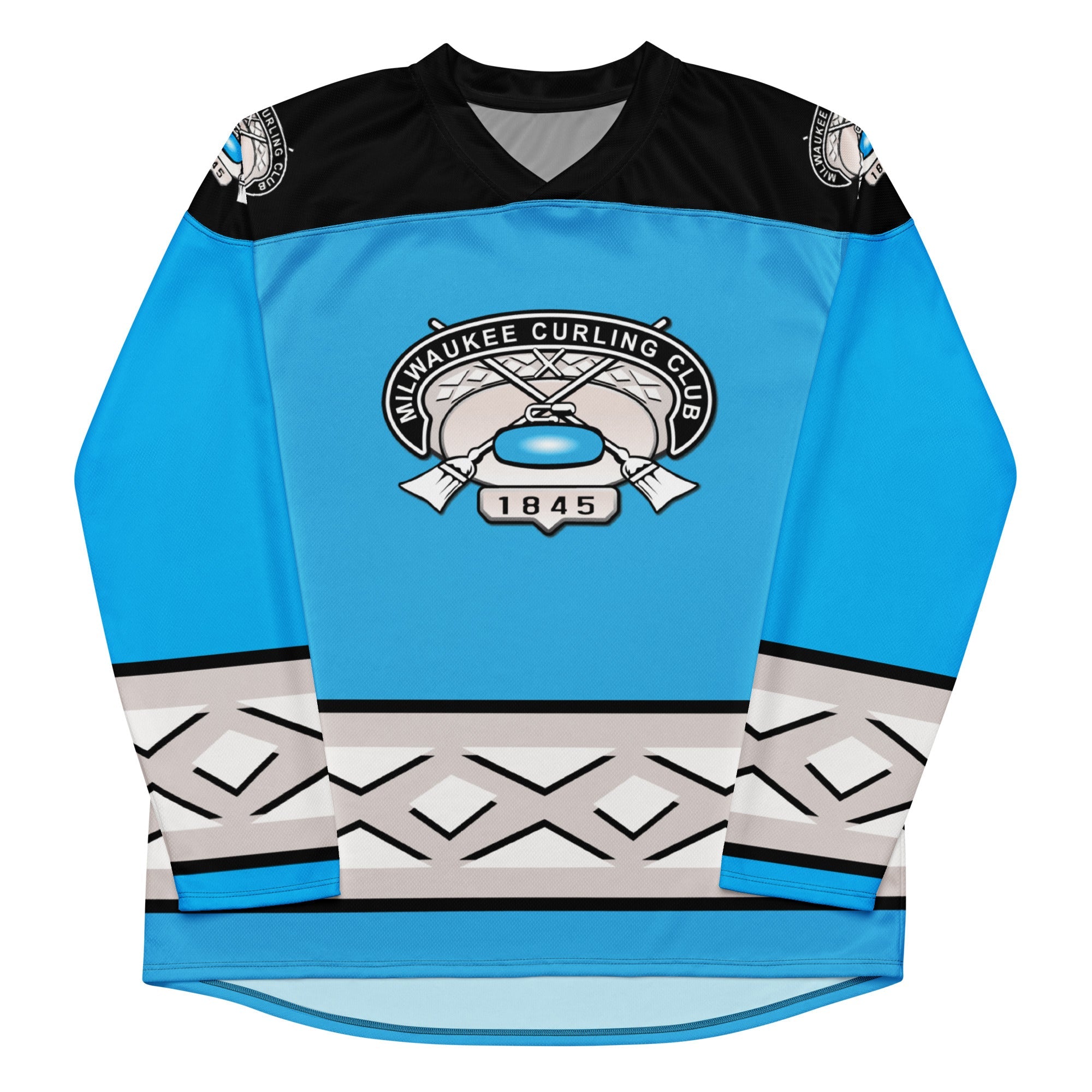 Milwaukee Curling Club Recycled Lightweight hockey style fan jersey - Broomfitters
