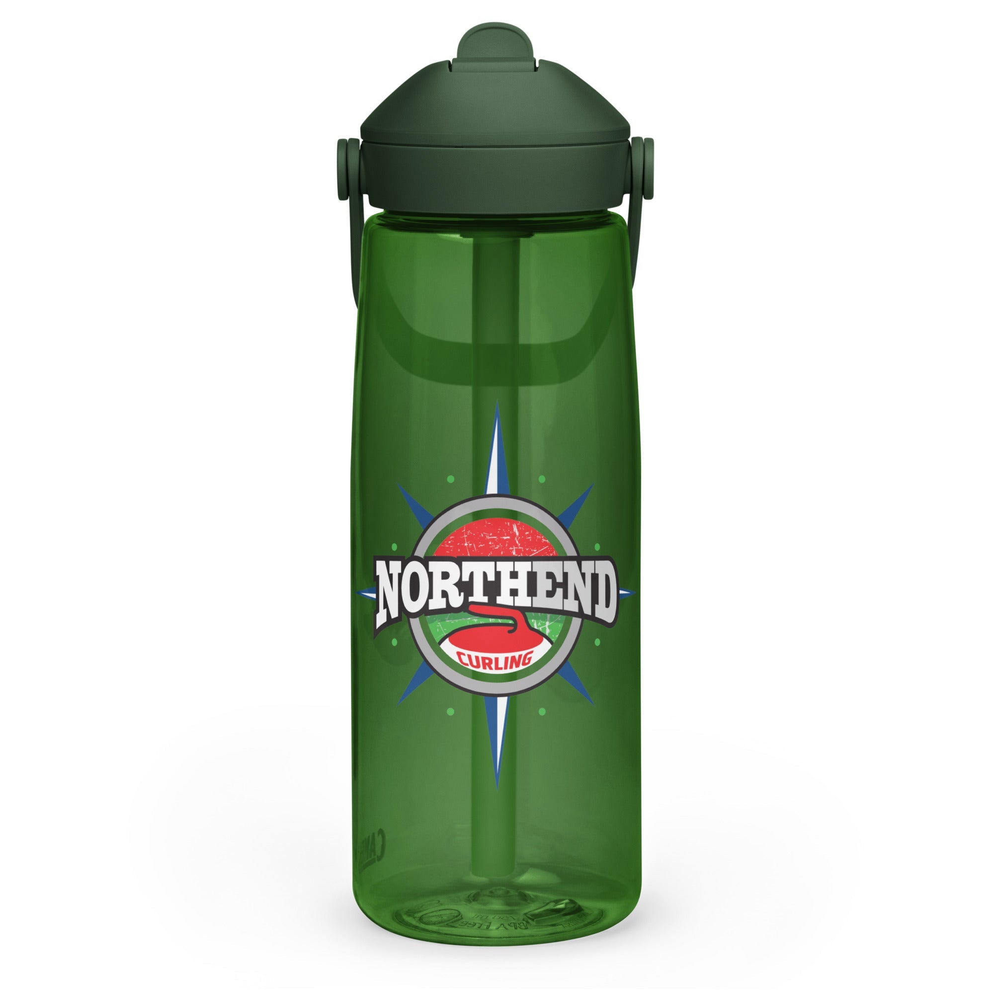 North end Curling Club Flip straw water bottle - Broomfitters