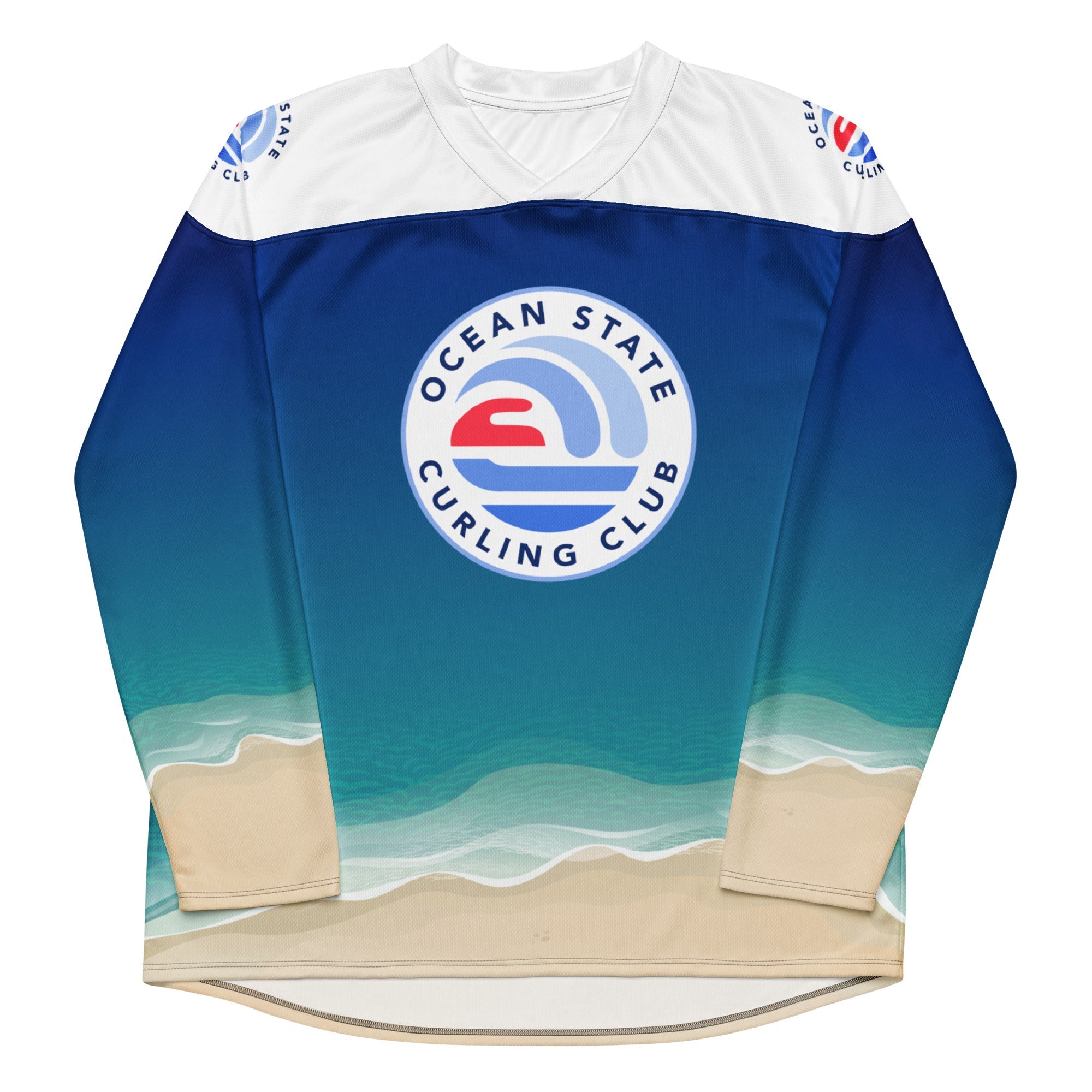 Ocean State Curling Recycled hockey style fan jersey - Broomfitters