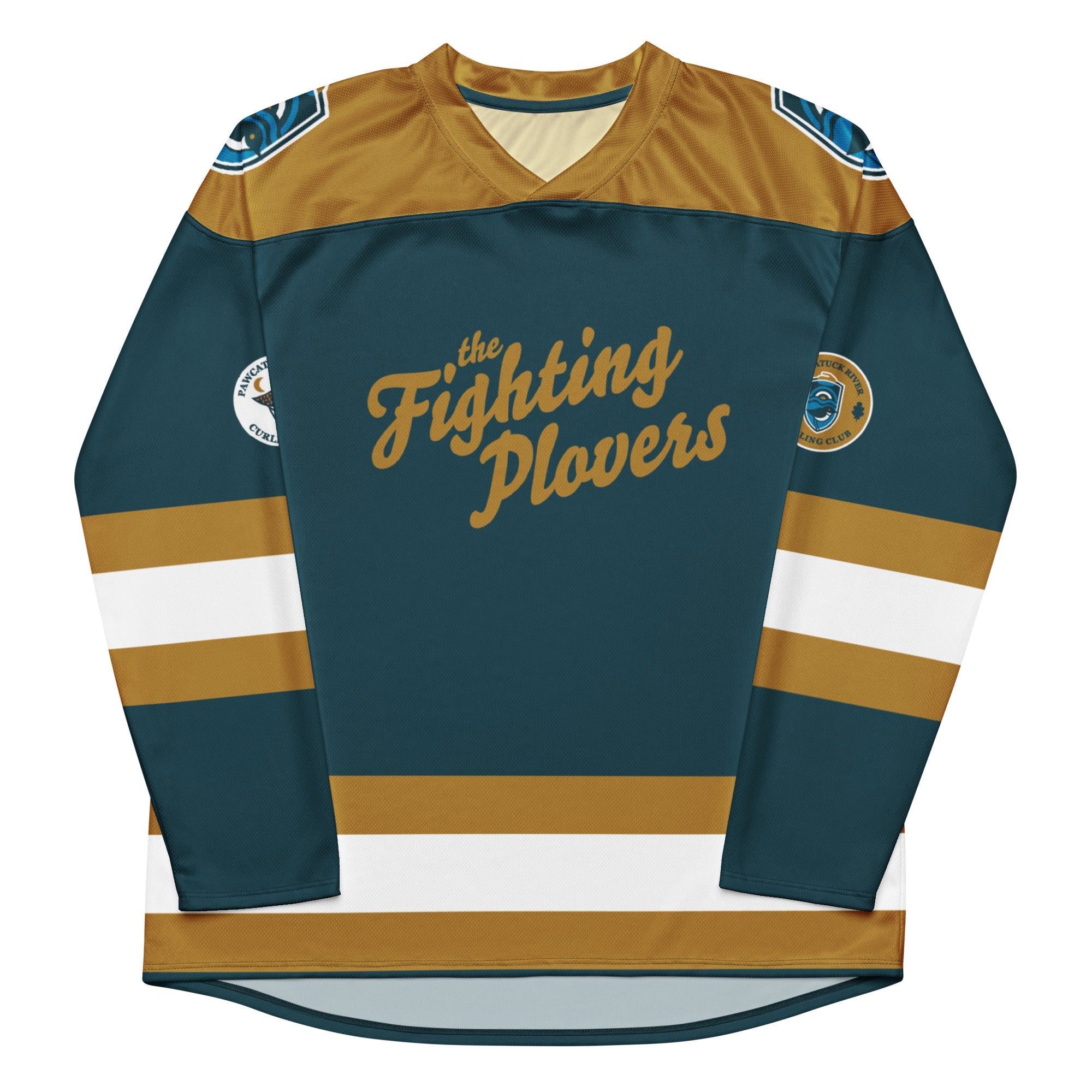Pawcatuck Curling "Fighting Plovers" RECYCLED LIGHT - WEIGHT HOCKEY STYLE JERSEY - Broomfitters