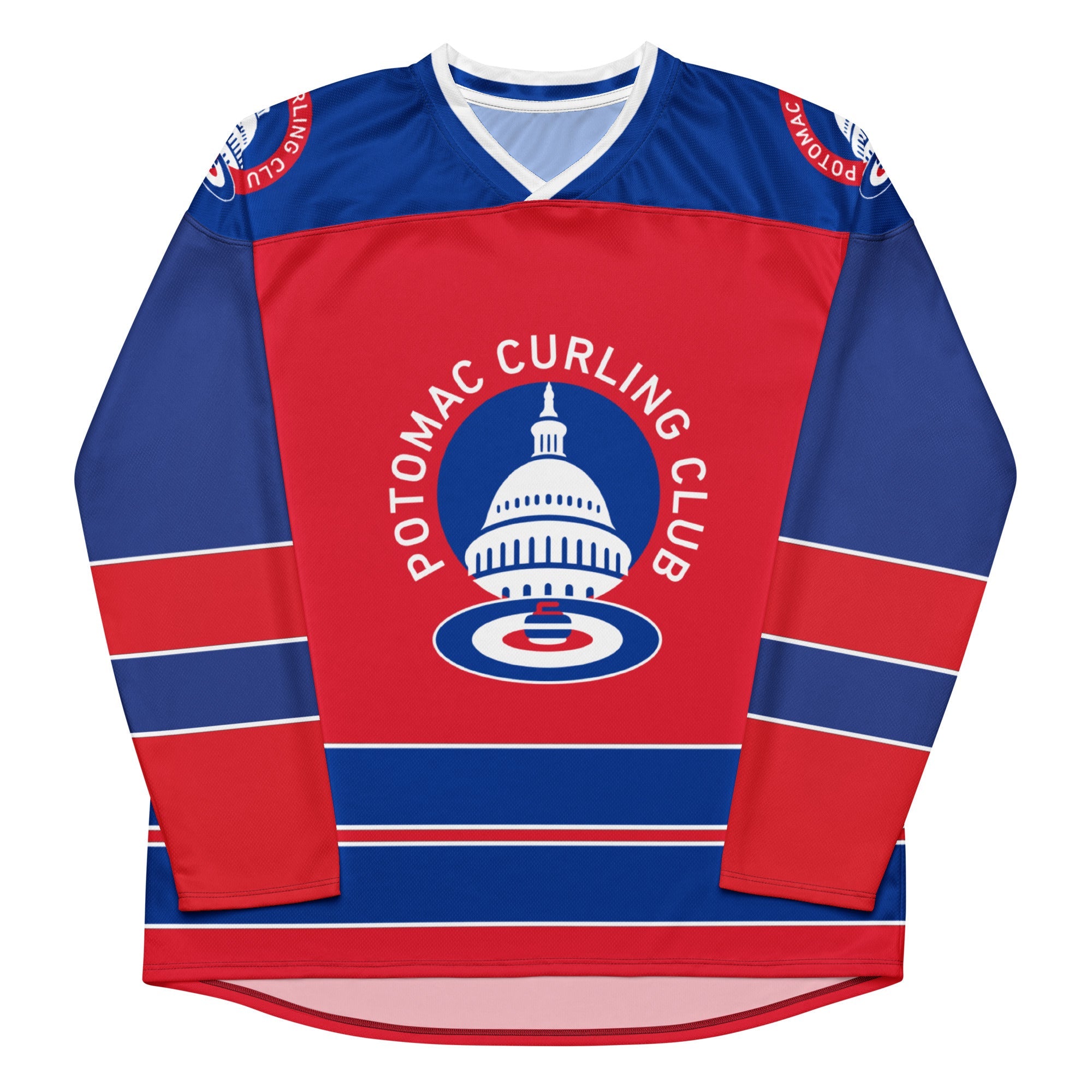 Potomac Curling Club Recycled Lightweight hockey style fan jersey - Broomfitters