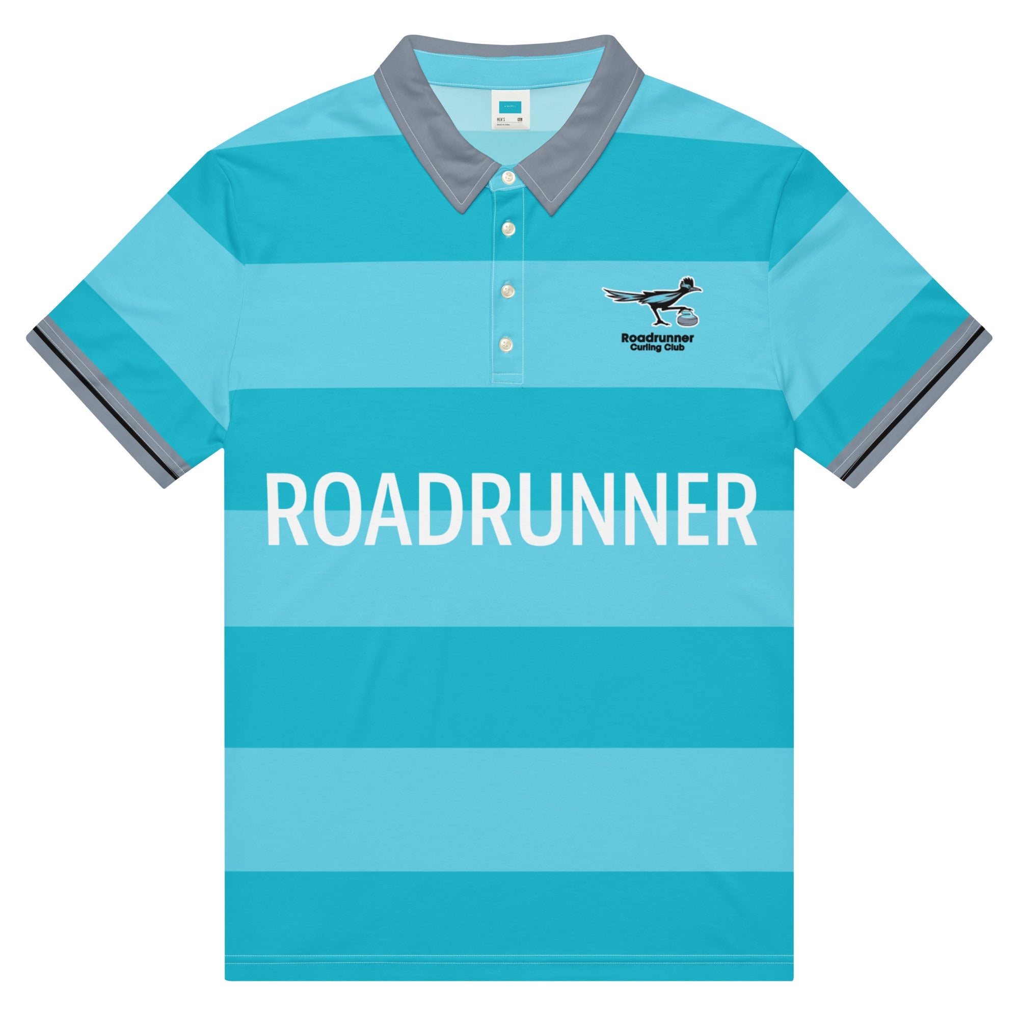 Roadrunner Curling Club Men’s slim fit polo - Broomfitters