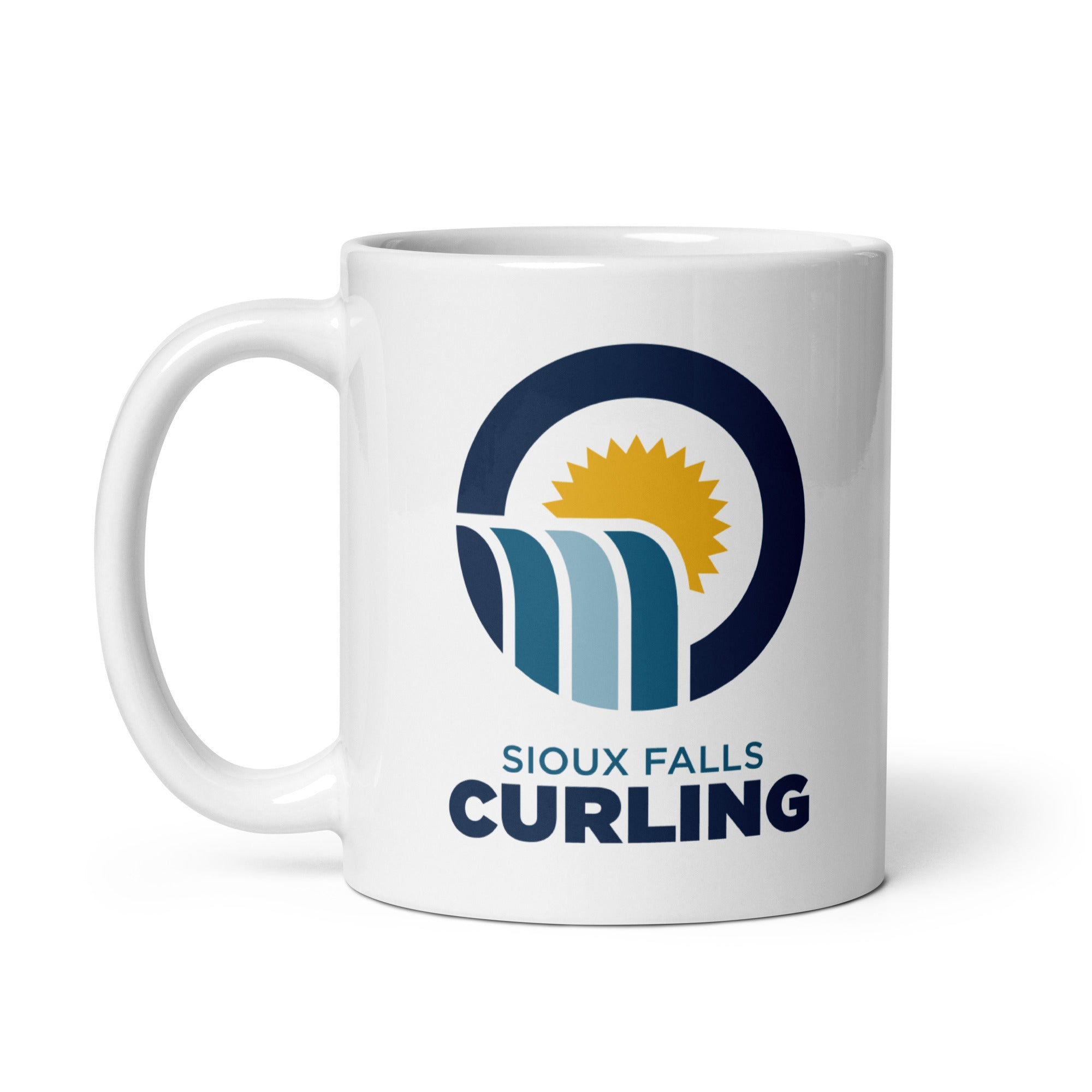 Sioux Falls Curling White glossy mug - Broomfitters
