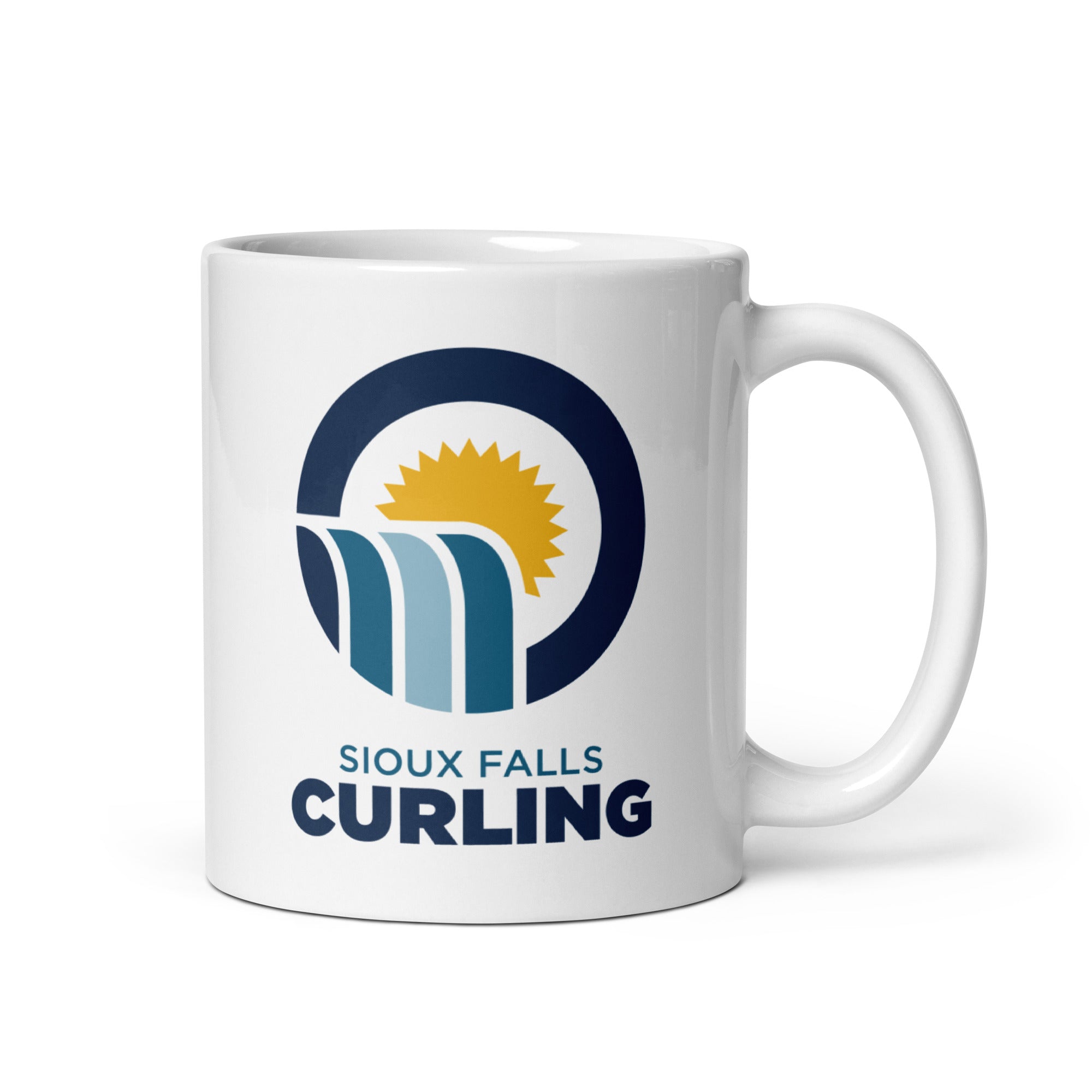 Sioux Falls Curling White glossy mug - Broomfitters