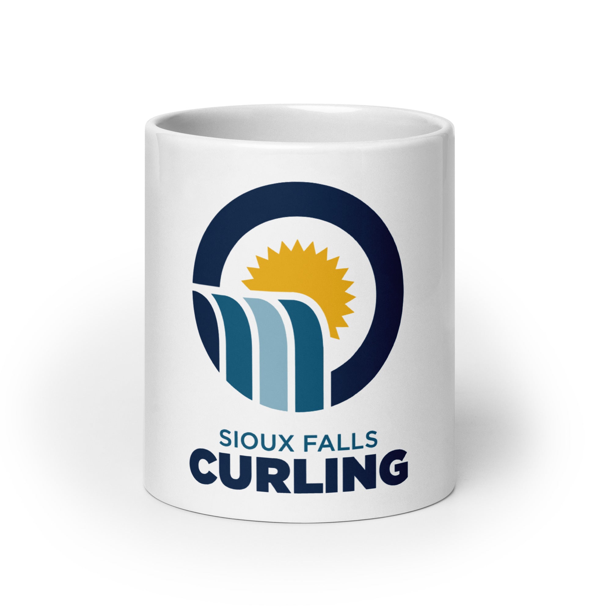 Sioux Falls Curling White glossy mug - Broomfitters