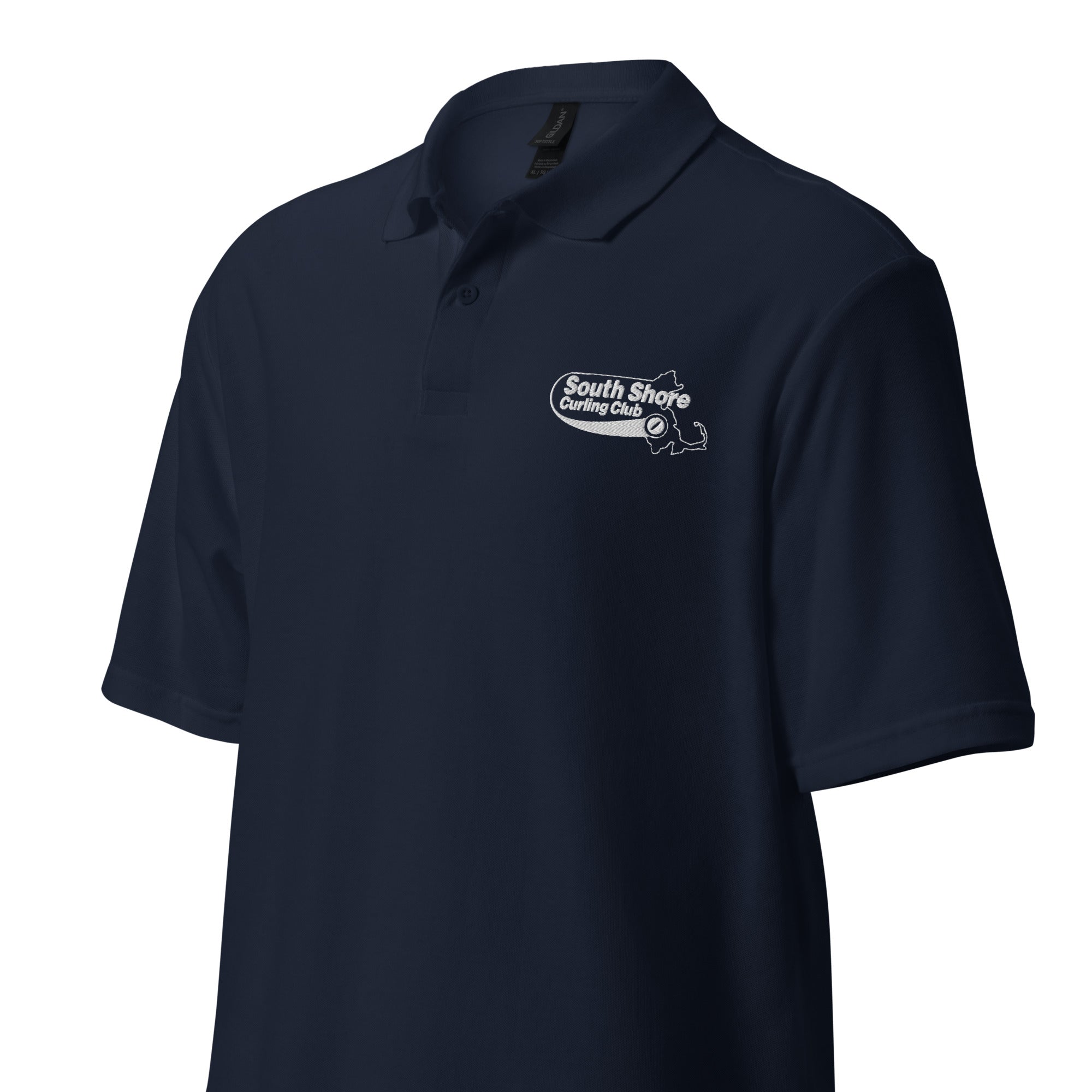 South Shore Curling Club Unisex pique polo shirt - Broomfitters