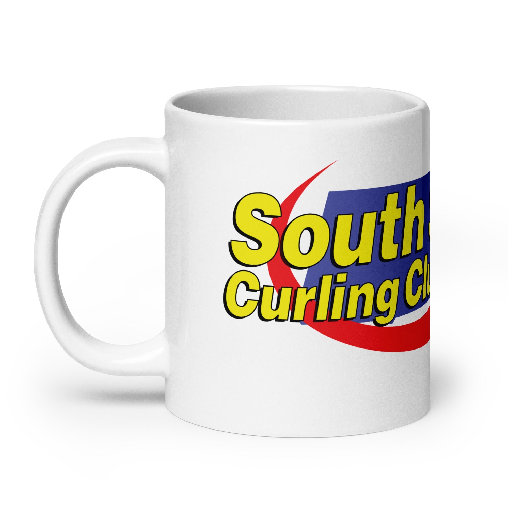 South Shore Curling Club White glossy mug - Broomfitters