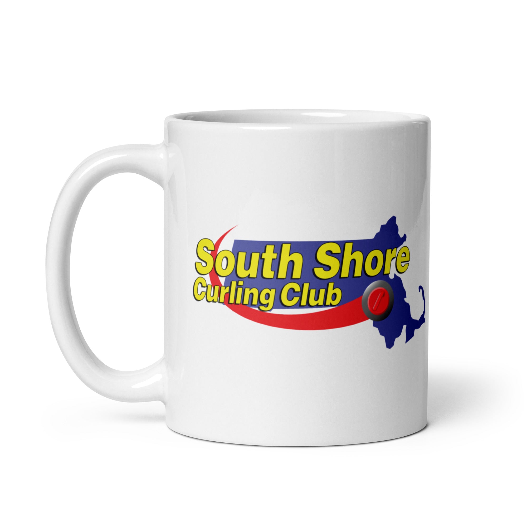 South Shore Curling Club White glossy mug - Broomfitters