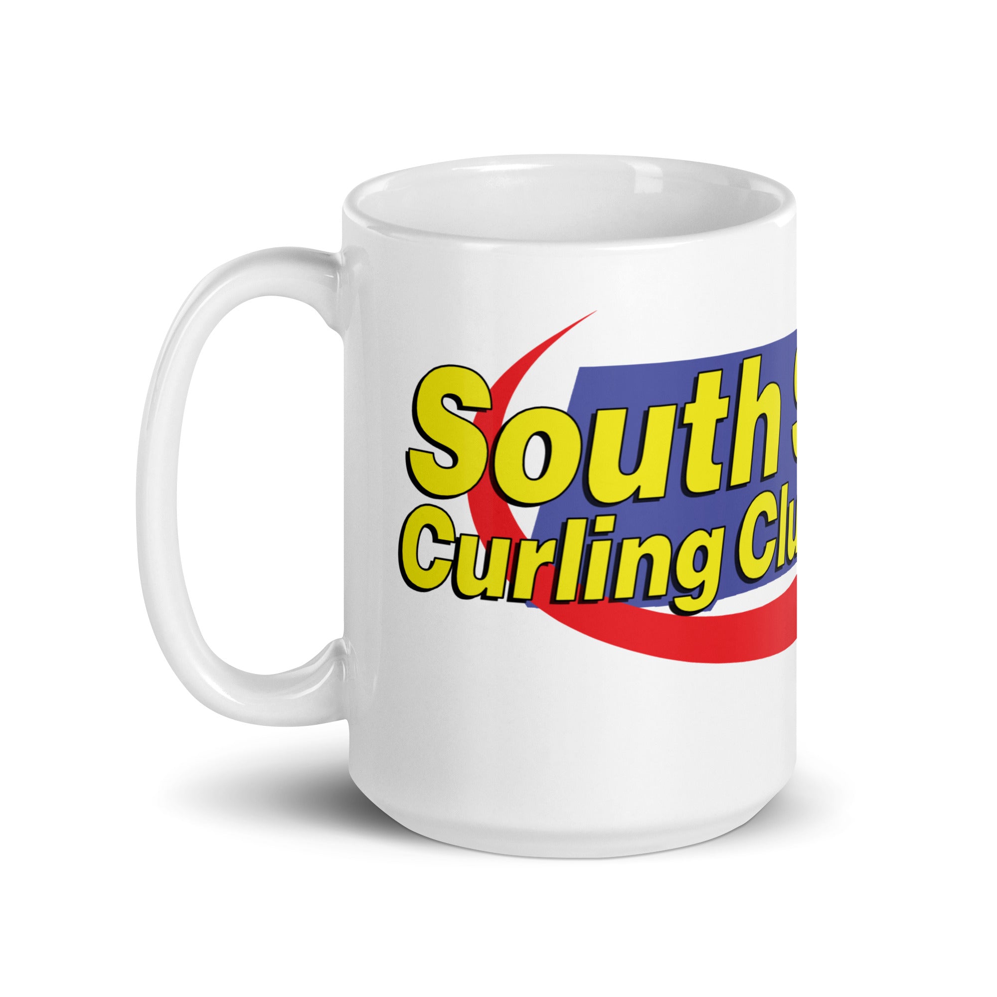 South Shore Curling Club White glossy mug - Broomfitters