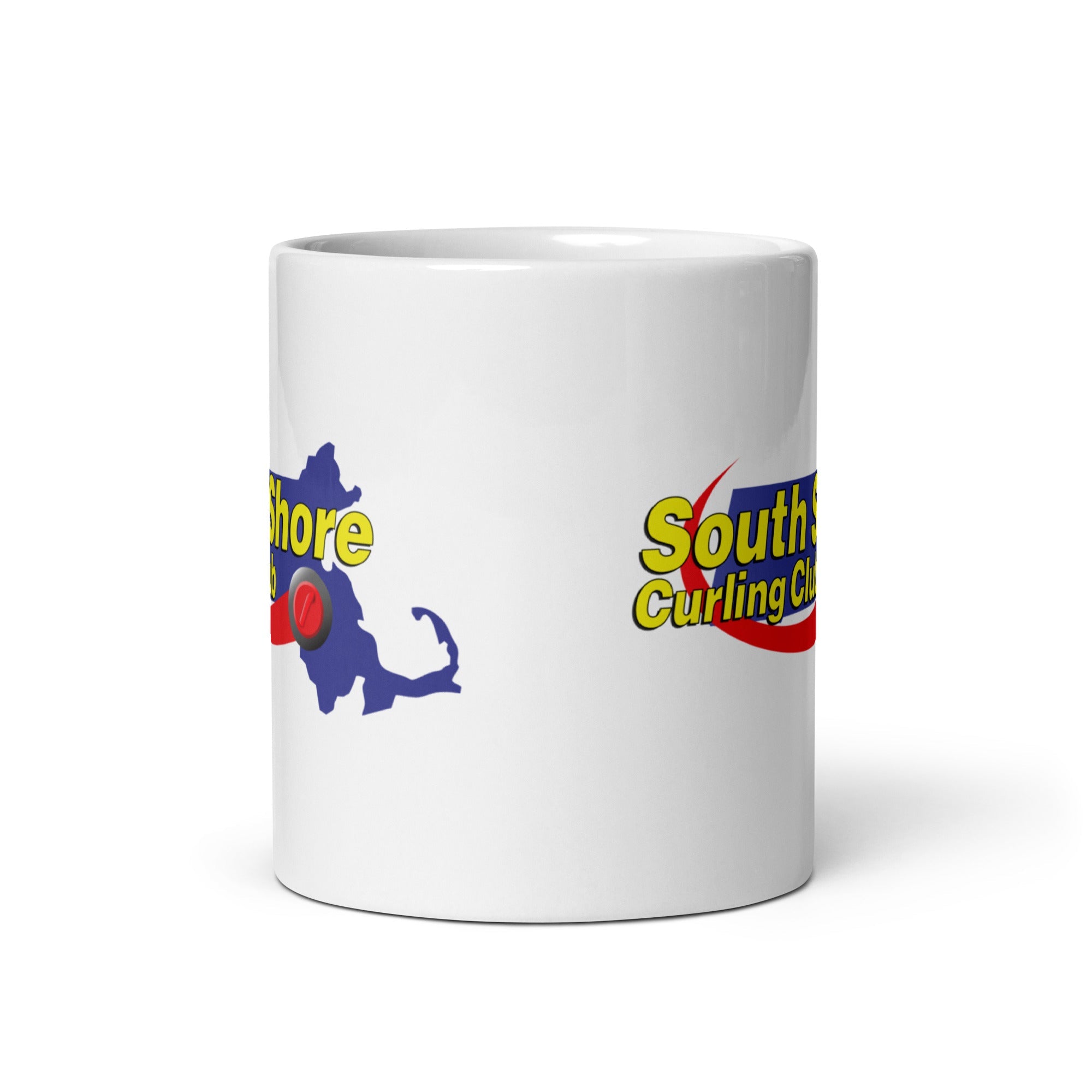 South Shore Curling Club White glossy mug - Broomfitters