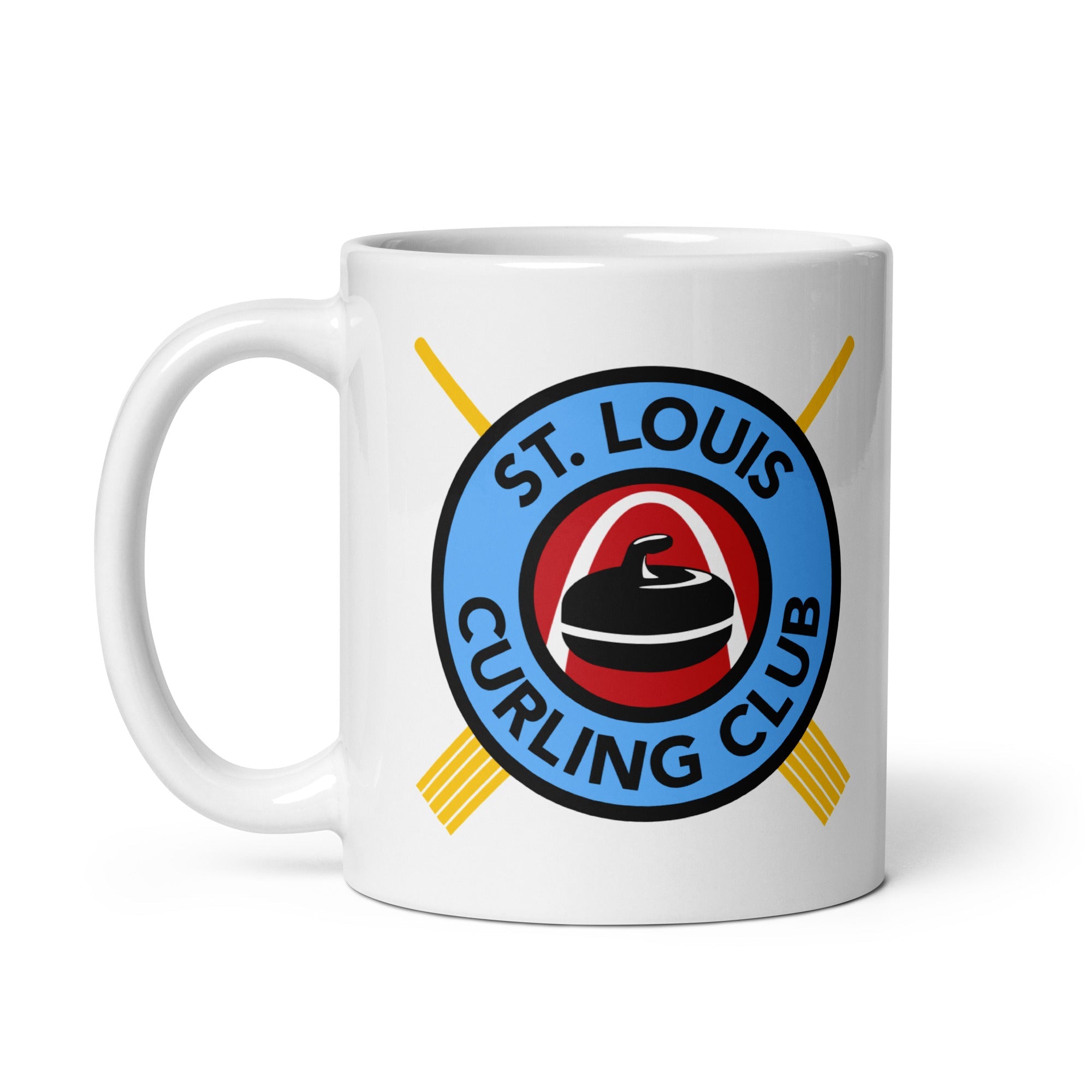 St. Louis Curling Club White glossy mug - Broomfitters