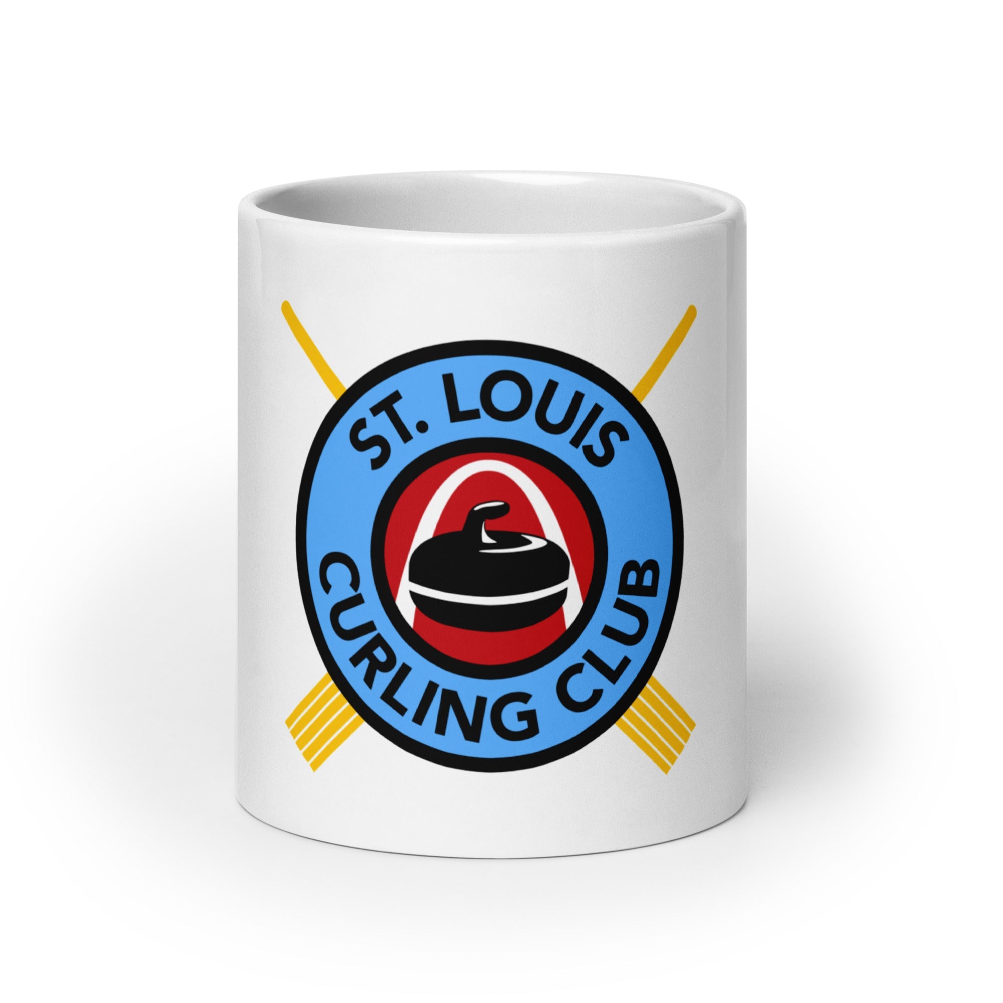 St. Louis Curling Club White glossy mug - Broomfitters
