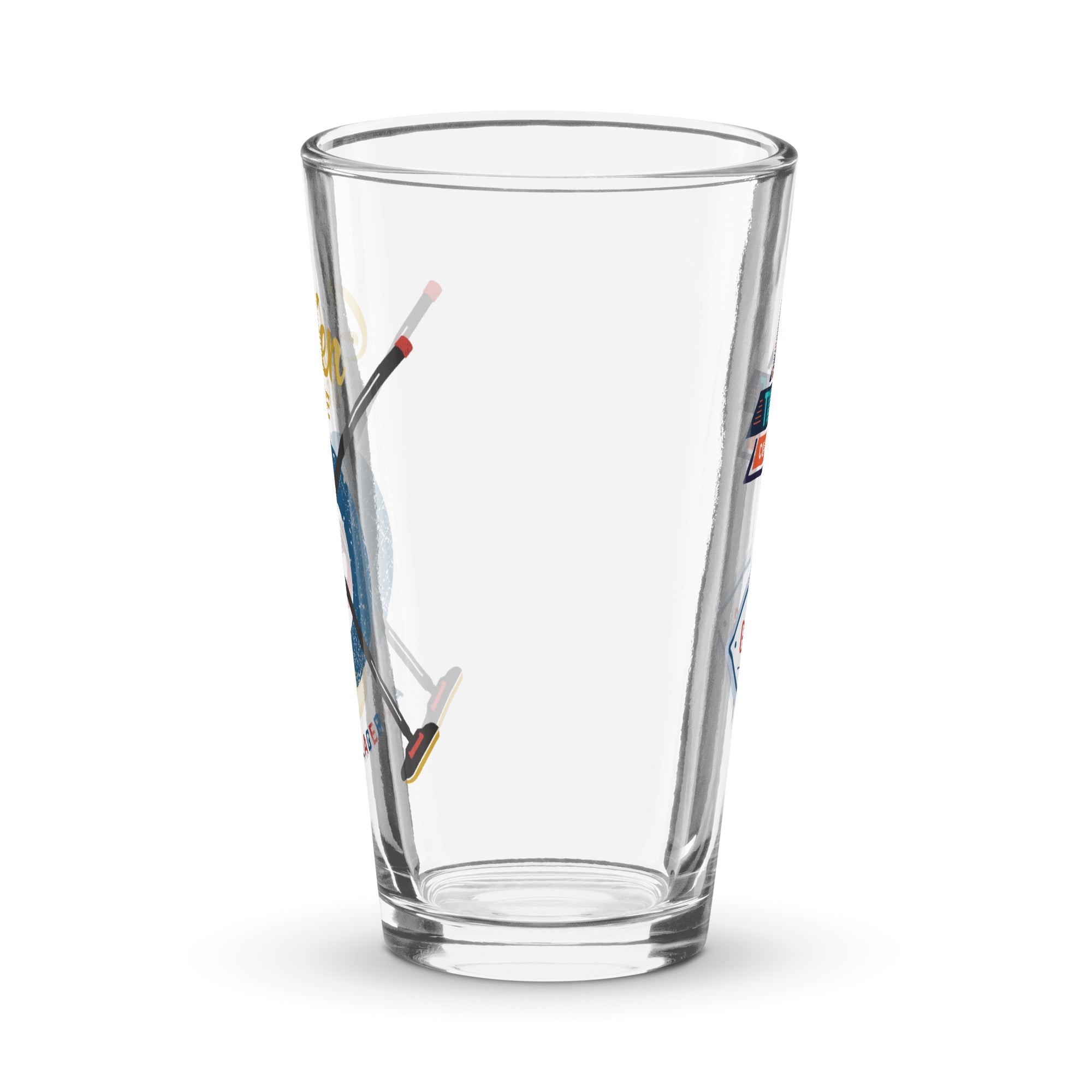 The Golden Stone with Triangle Curling & The Glass Jug Club Shaker pint glass - Broomfitters