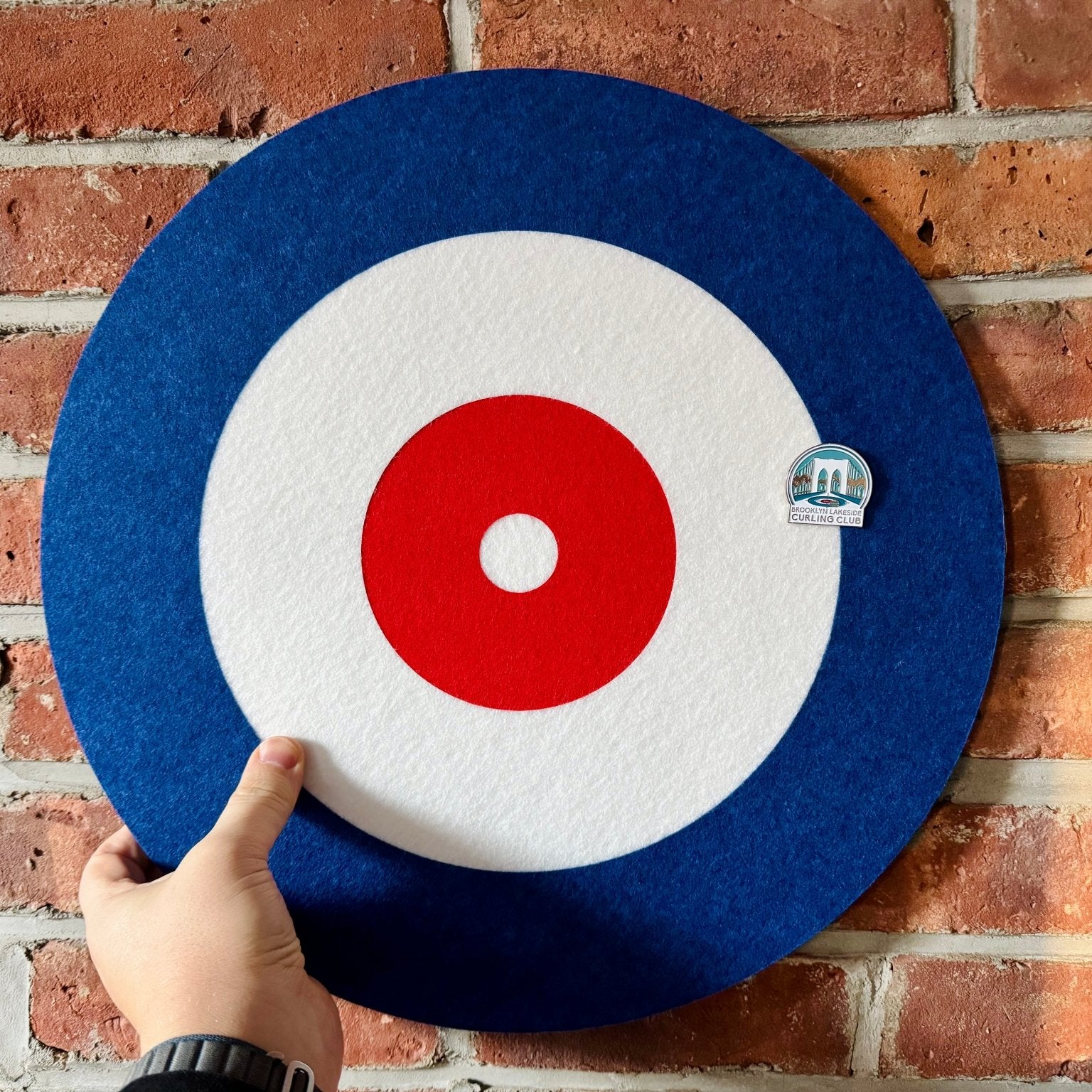 The Pin House – Wall - Mounted Felt Curling Pin Display - Broomfitters