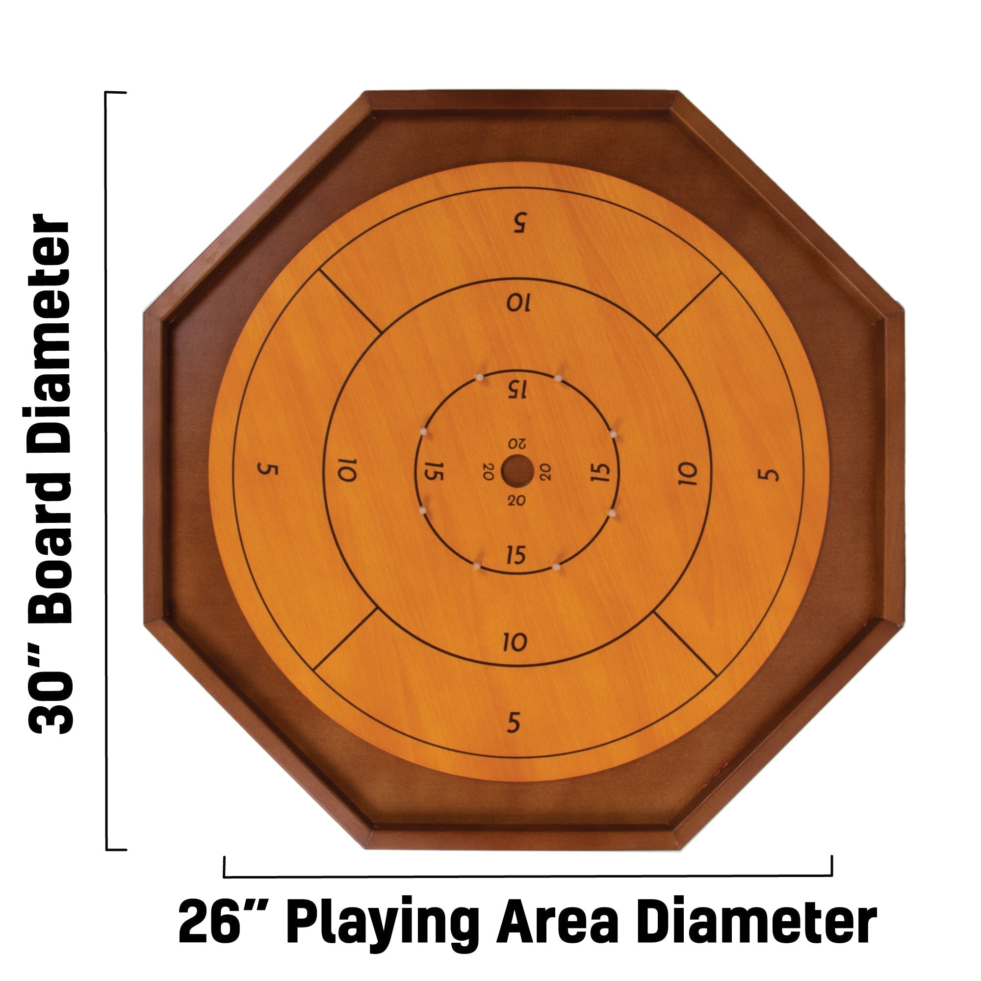Tournament Crokinole Board, 30 - inch - Broomfitters