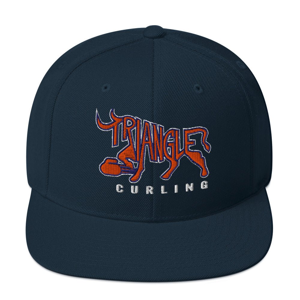 Triangle Curling Snapback Hat - Broomfitters