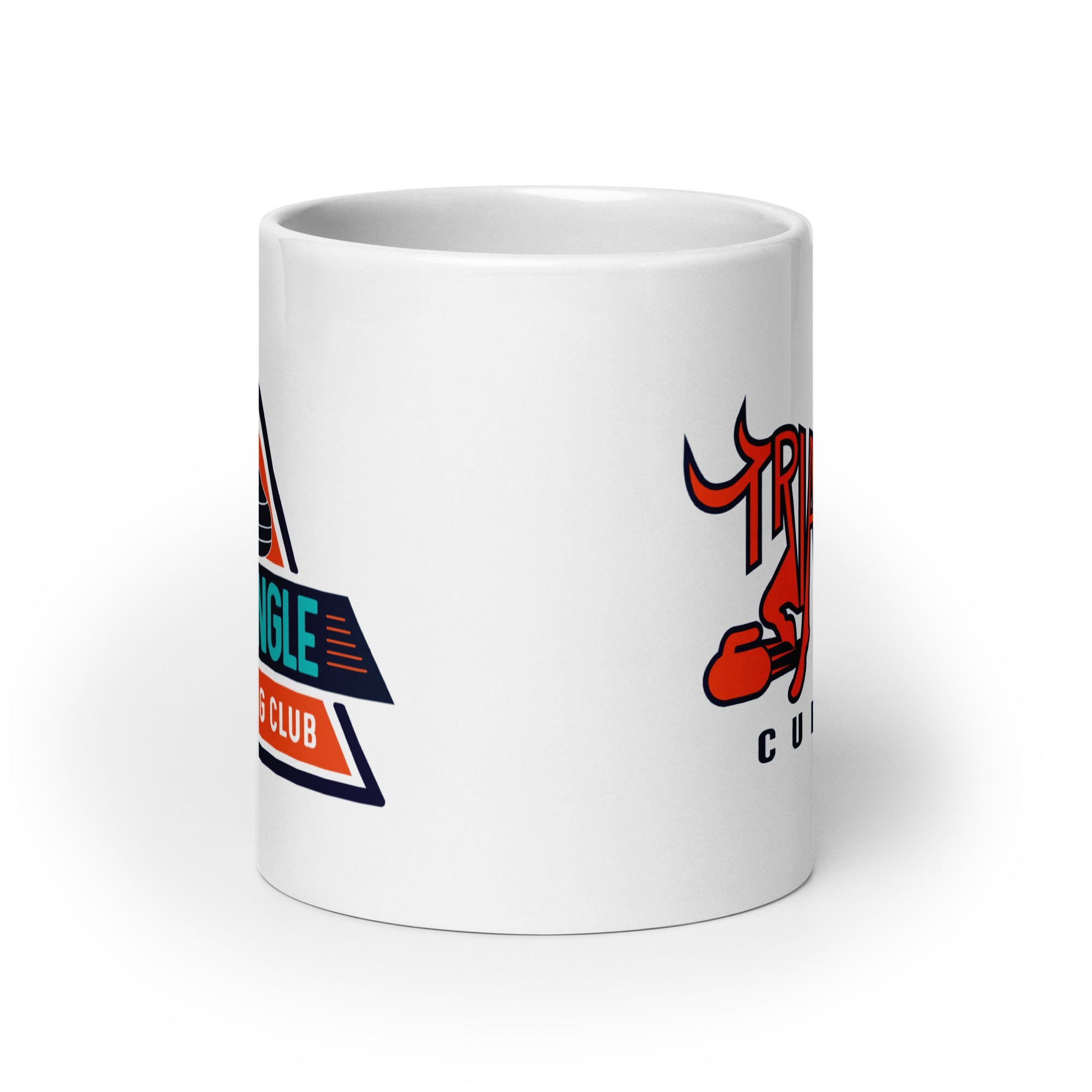 Triangle Curling White glossy mug - Broomfitters