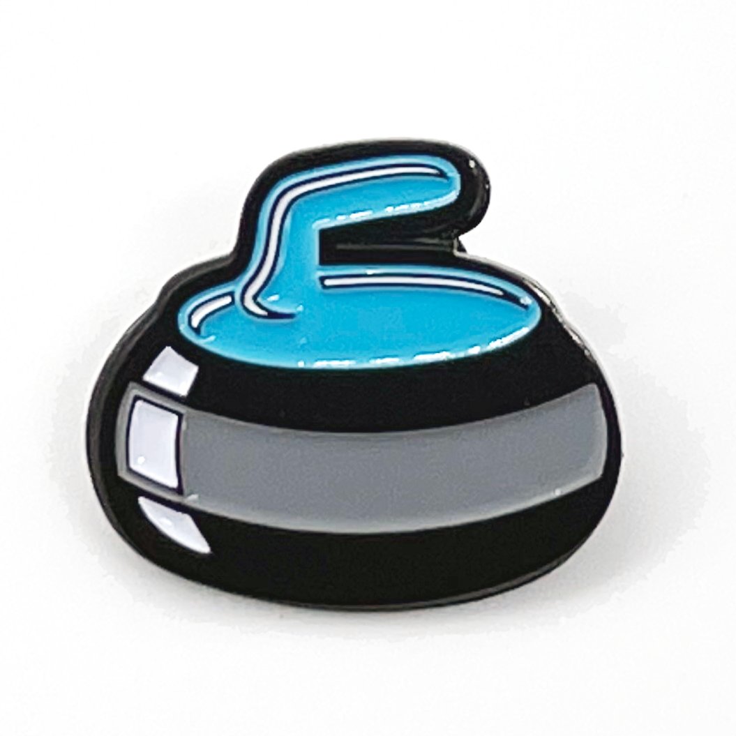 1" Curling Stone Pin - Broomfitters