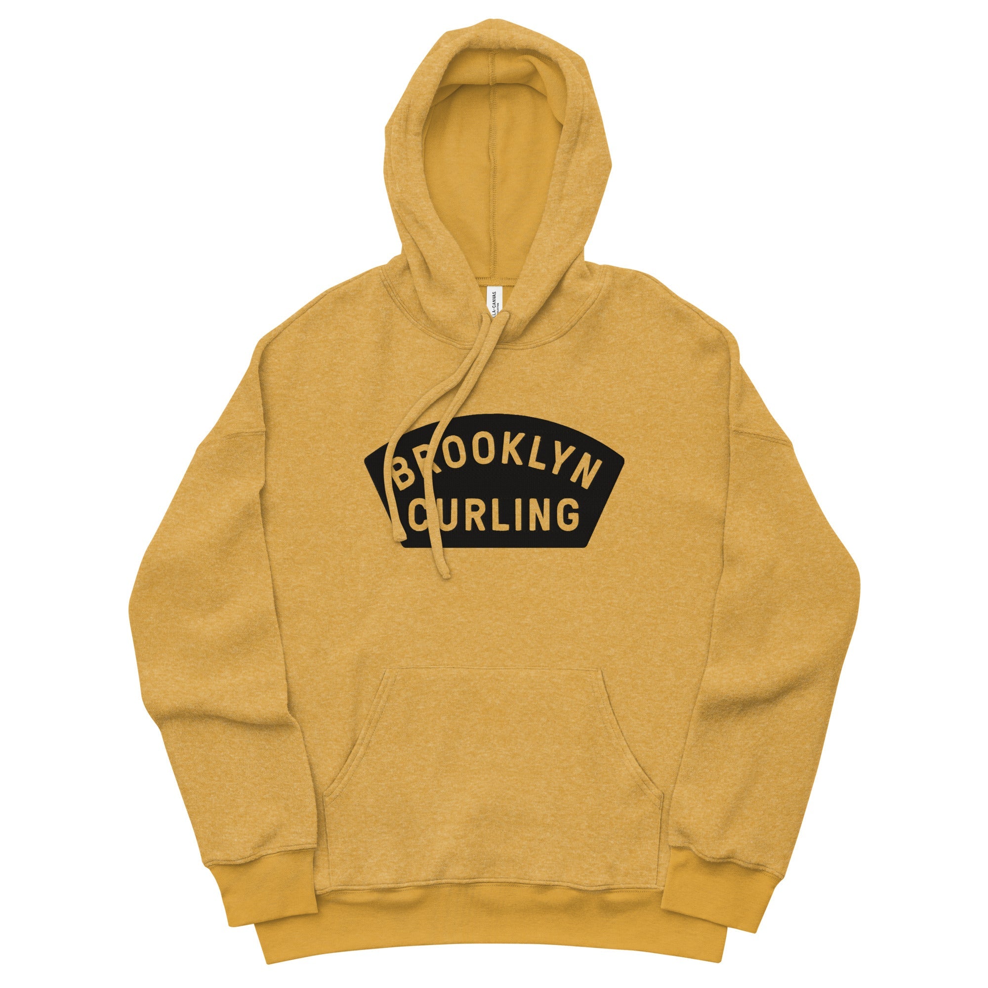 Brooklyn Curling Shield - Unisex sueded fleece hoodie - Broomfitters
