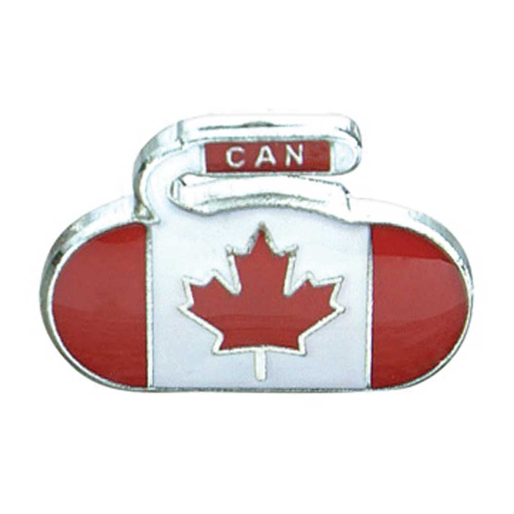 Canada National Curling Rock Flag Pin - Broomfitters