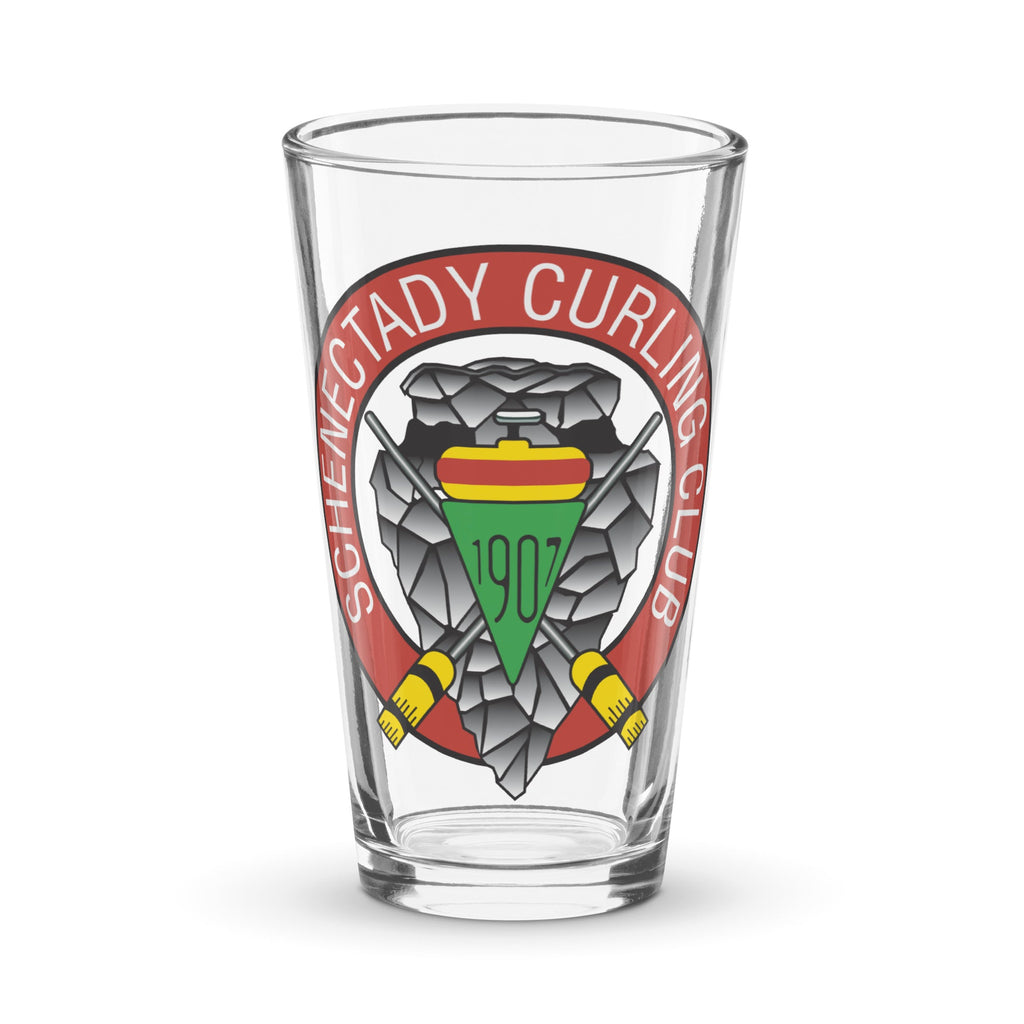 Schenectady Curling Club Shaker pint glass - Broomfitters